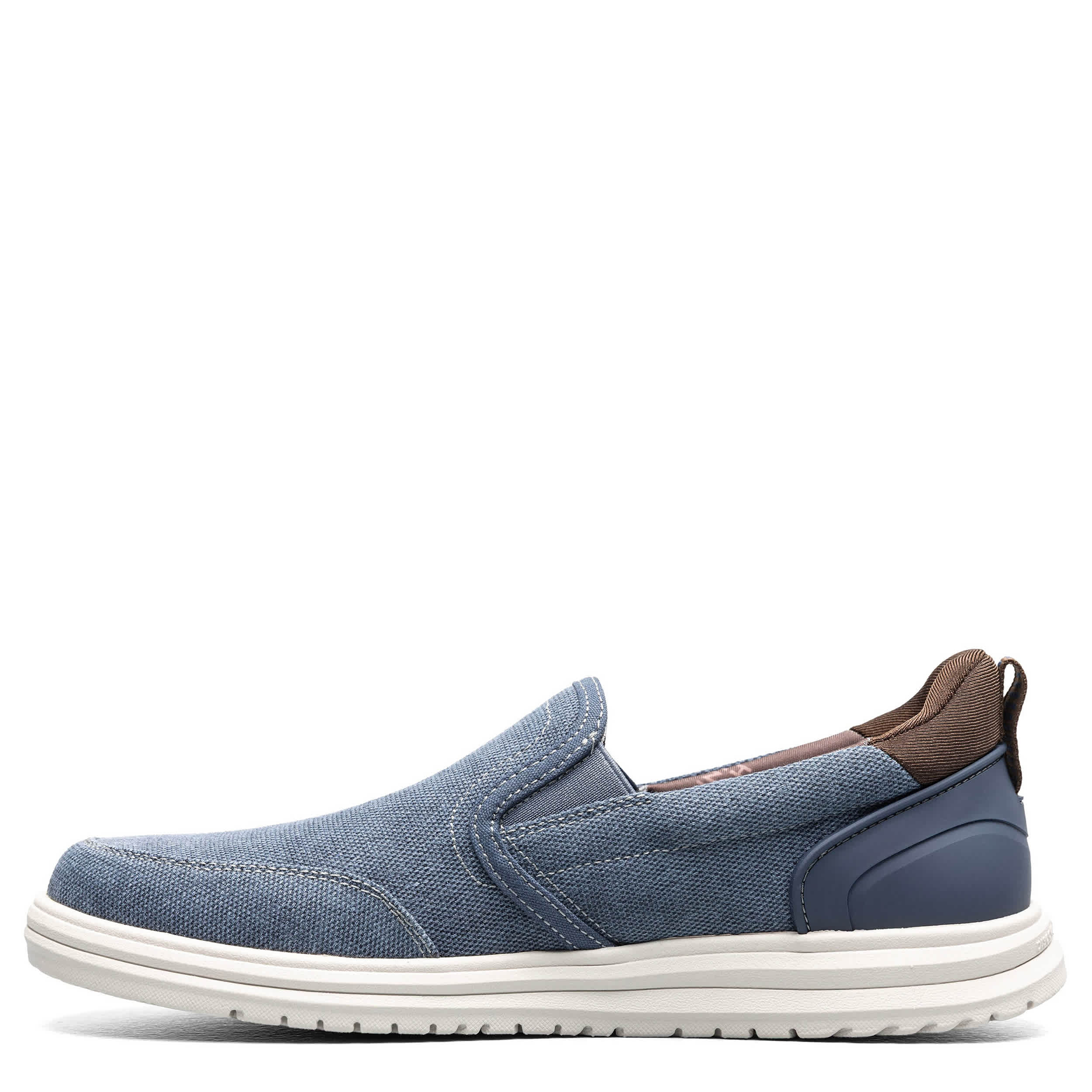 NUNN BUSH-MENS BREW CITY CANVAS EZ HANDS FREE MOC TOE SNEAKER-NAVY & 