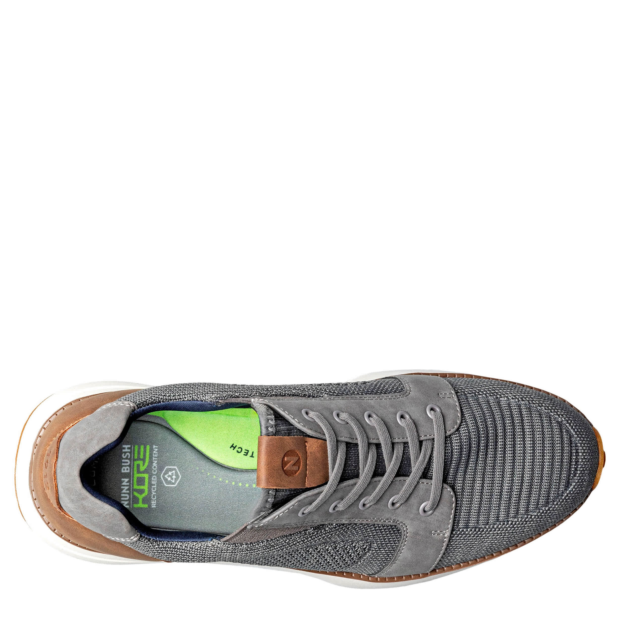 NUNN BUSH-MENS KORE SWIFT KNIT MOC TOE SNEAKER-GREY & MULTICOLOR