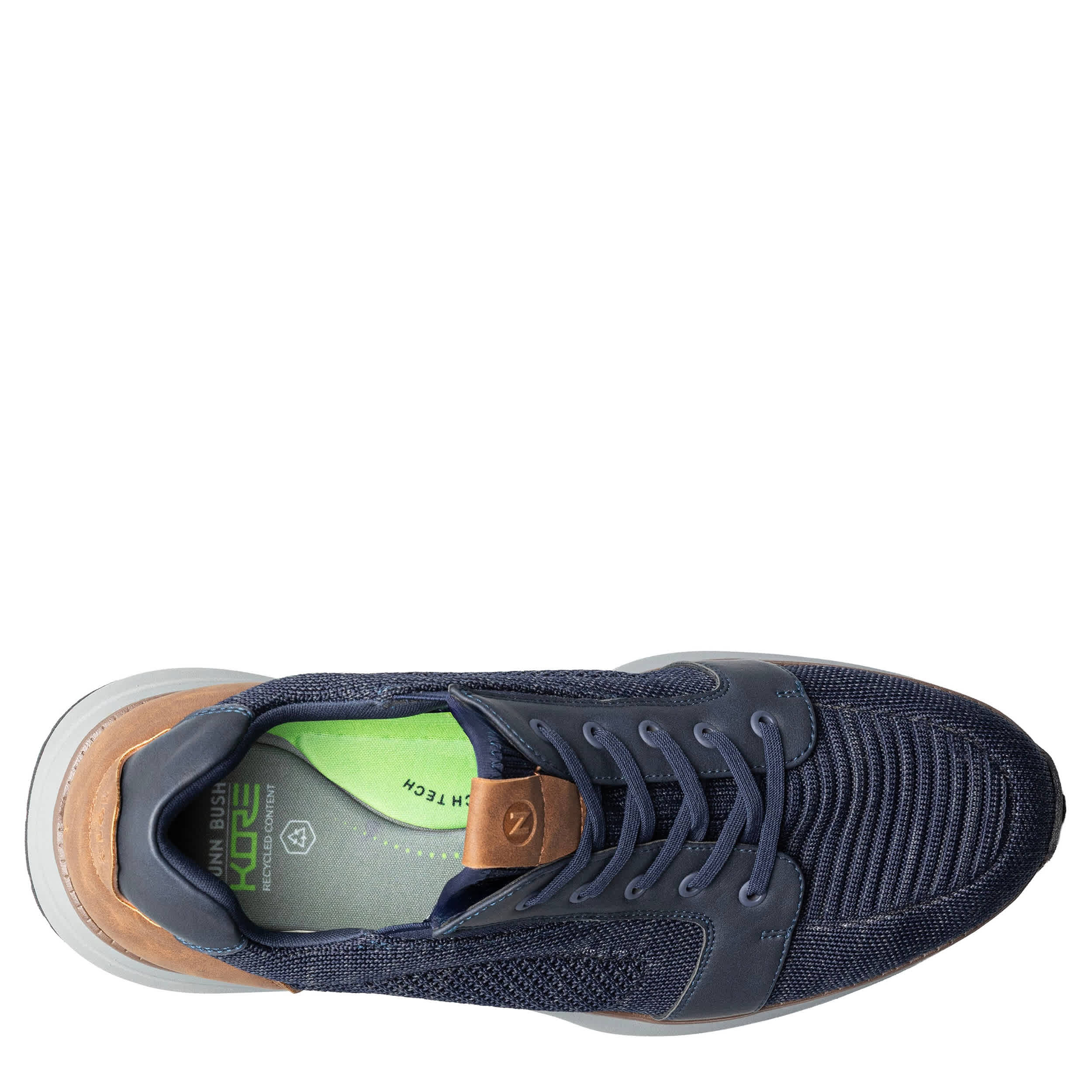 NUNN BUSH-MENS KORE SWIFT KNIT MOC TOE SNEAKER-NAVY & MULTICOLOR