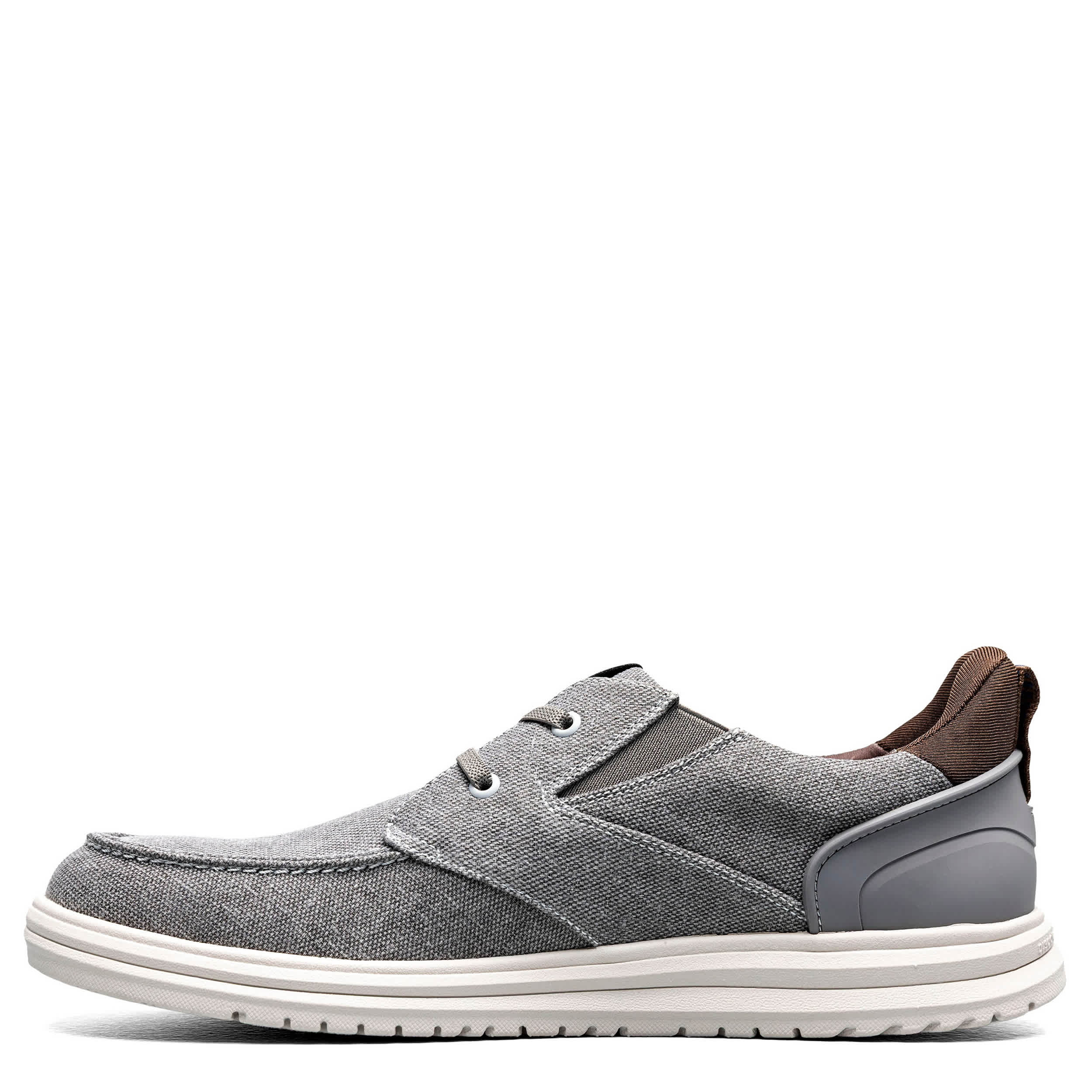 NUNN BUSH-MENS BREW CITY CANVAS EZ HANDS FREE MOC TOE SHOE-GREY & 