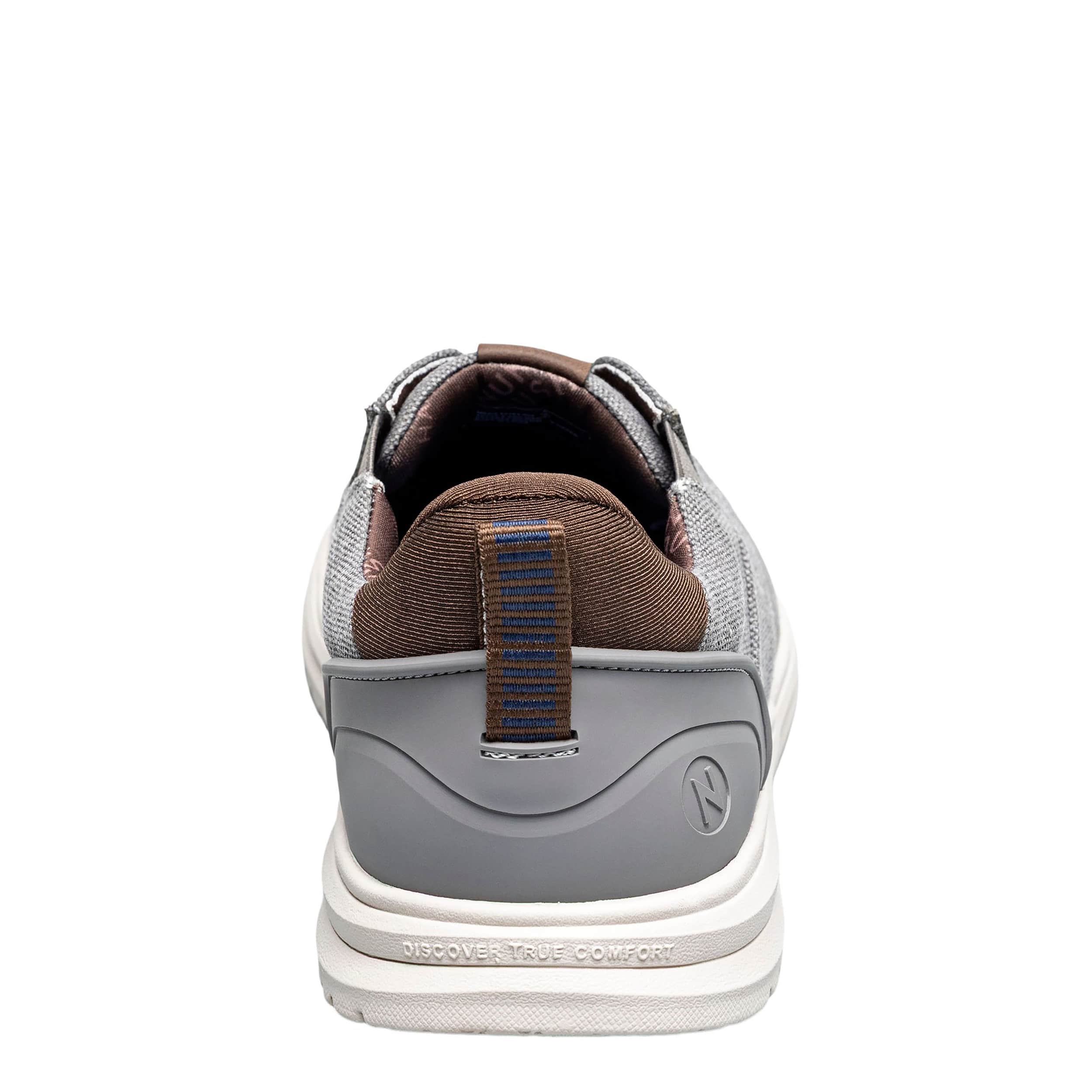 NUNN BUSH-MENS BREW CITY CANVAS EZ HANDS FREE MOC TOE SHOE-GREY & 