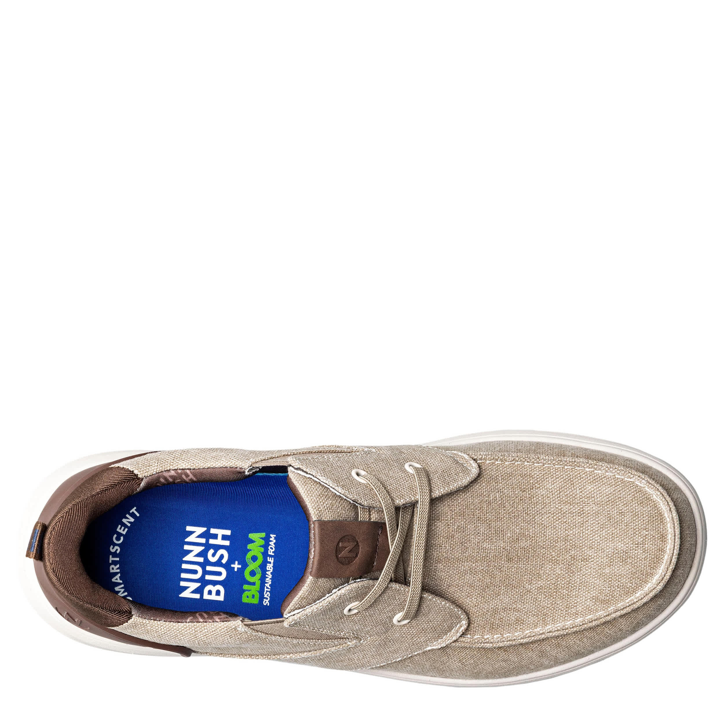 NUNN BUSH-MENS BREW CITY CANVAS EZ HANDS FREE MOC TOE SHOE-STONE & MULTICOLOR