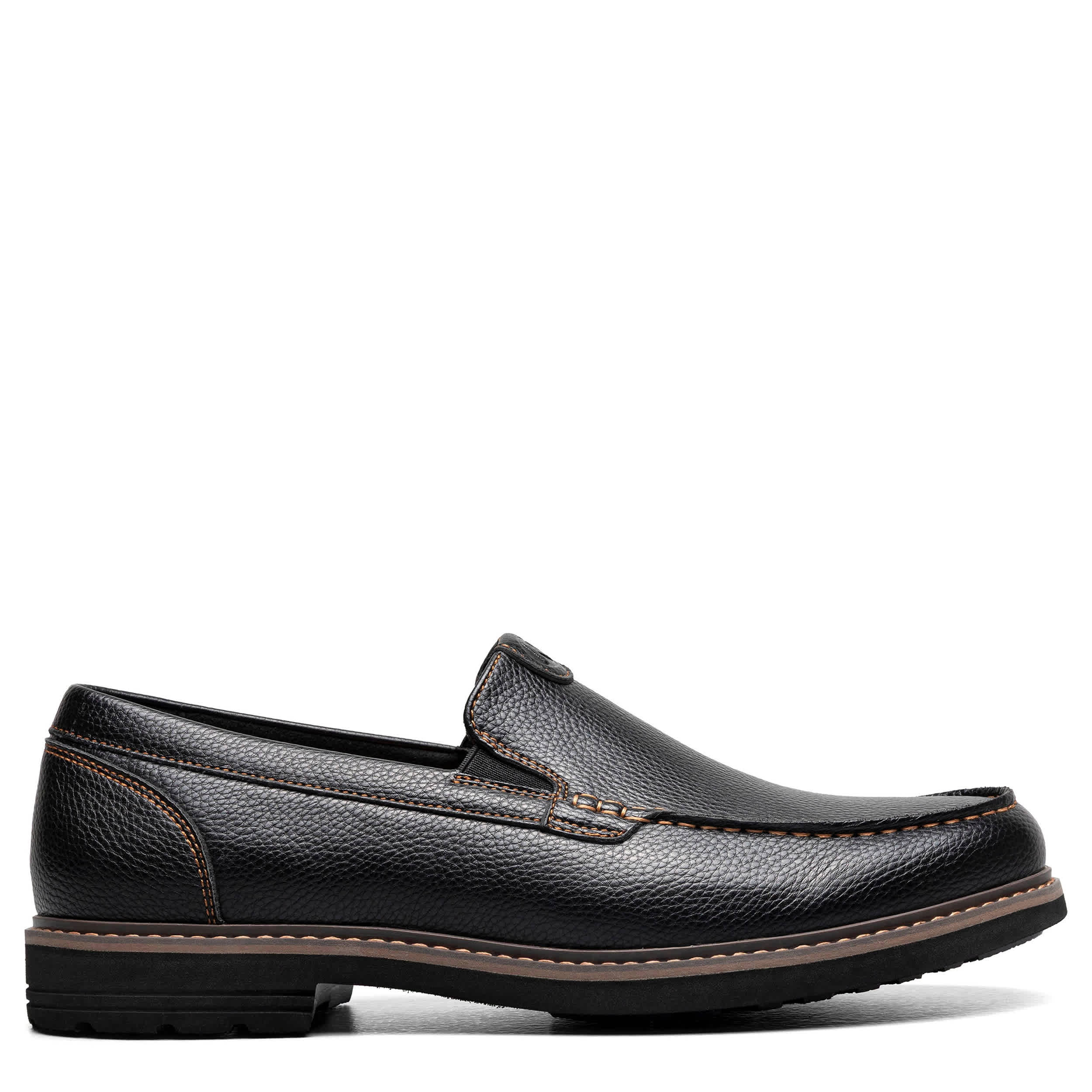 NUNN BUSH-MENS OSLO MOC TOE VENETIAN SLIP ON SHOE-BLACK & 