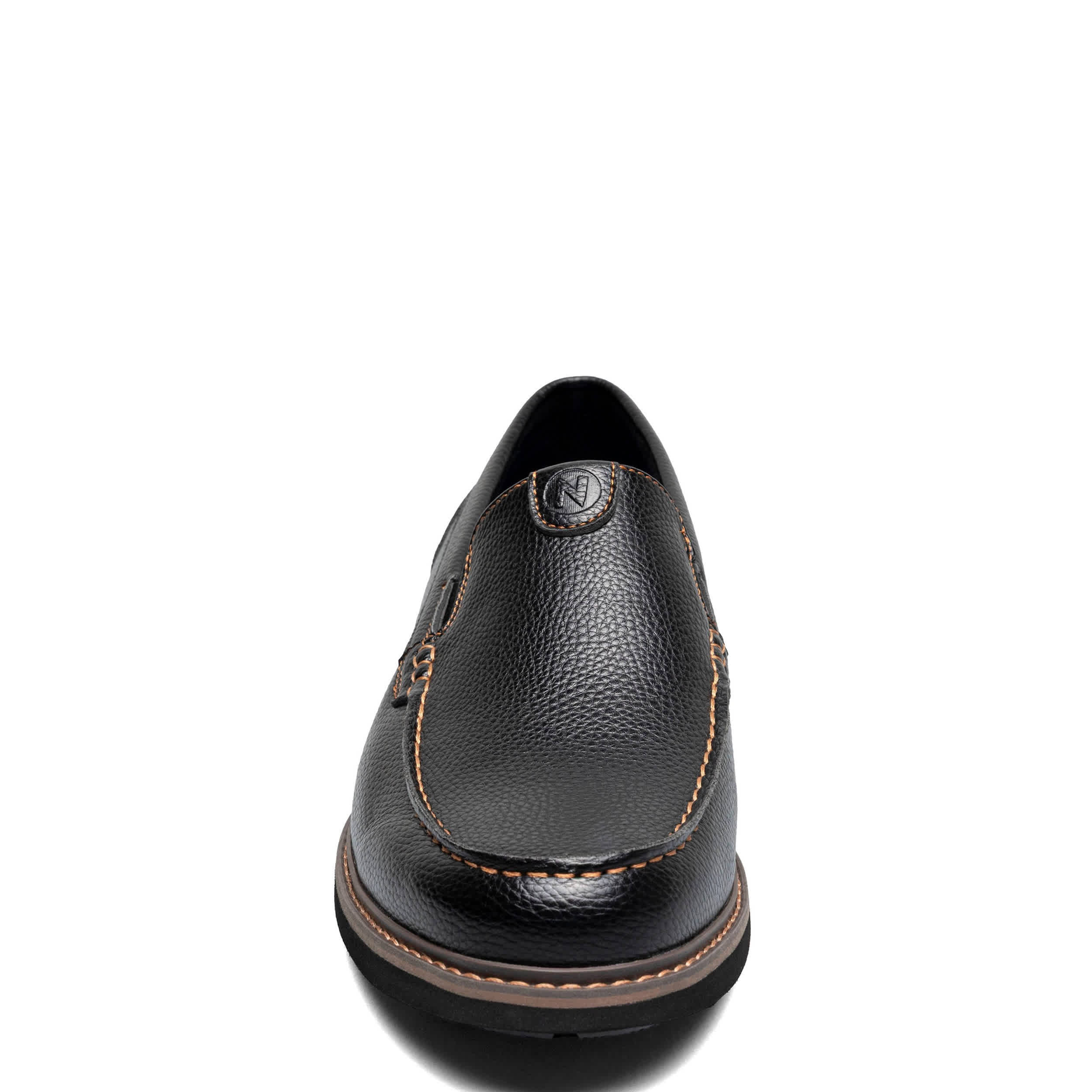NUNN BUSH-MENS OSLO MOC TOE VENETIAN SLIP ON SHOE-BLACK & 
