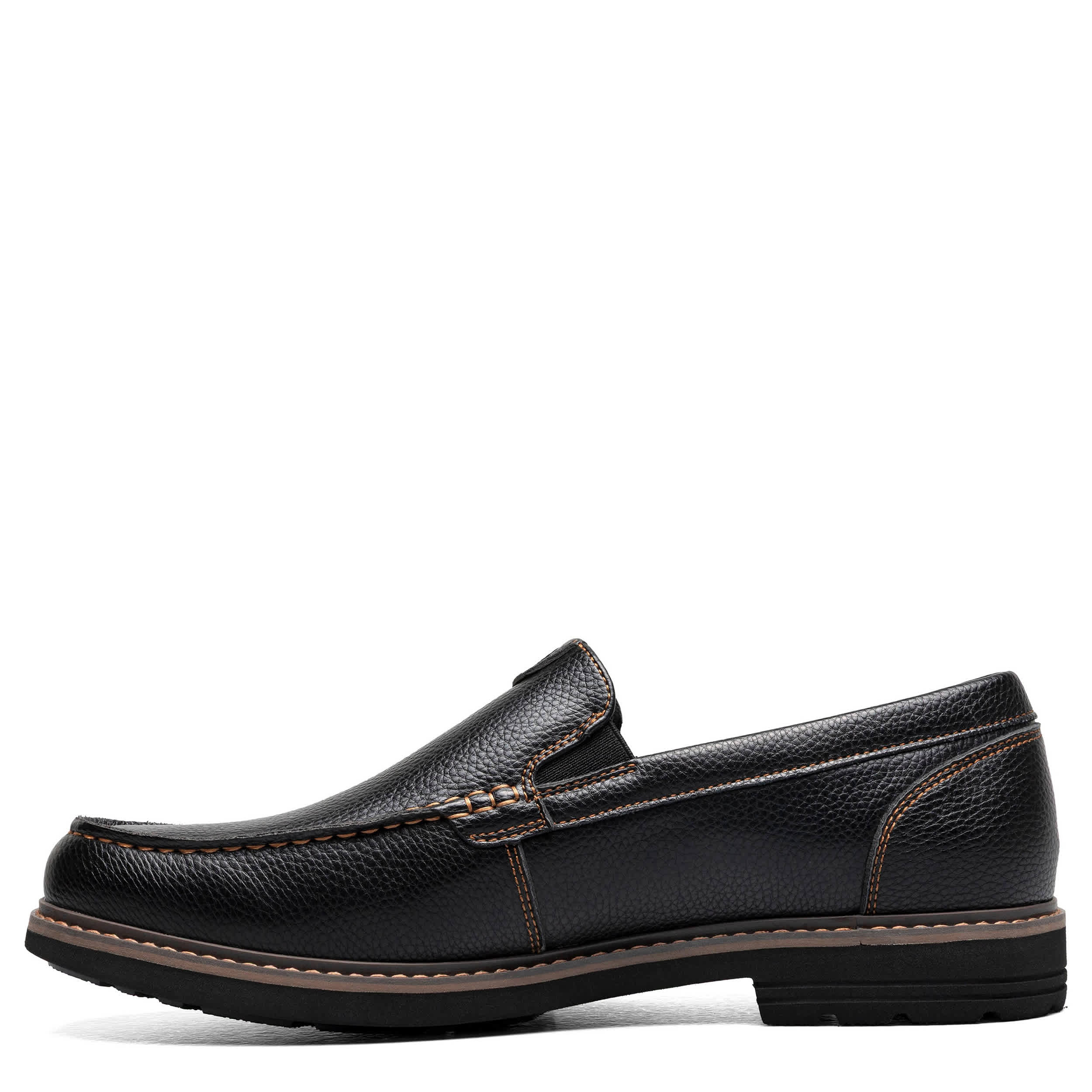 NUNN BUSH-MENS OSLO MOC TOE VENETIAN SLIP ON SHOE-BLACK & 