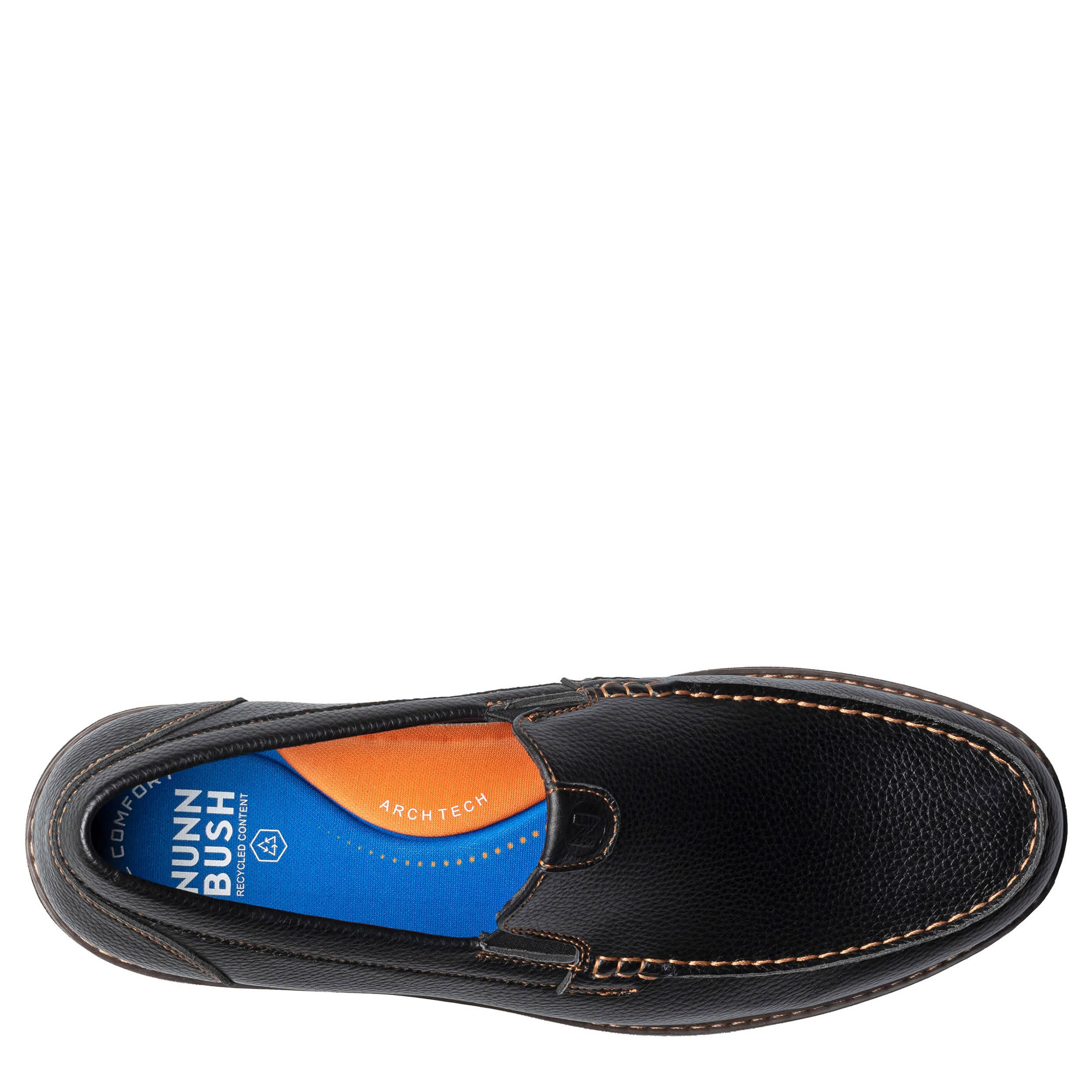 NUNN BUSH-MENS OSLO MOC TOE VENETIAN SLIP ON SHOE-BLACK & 