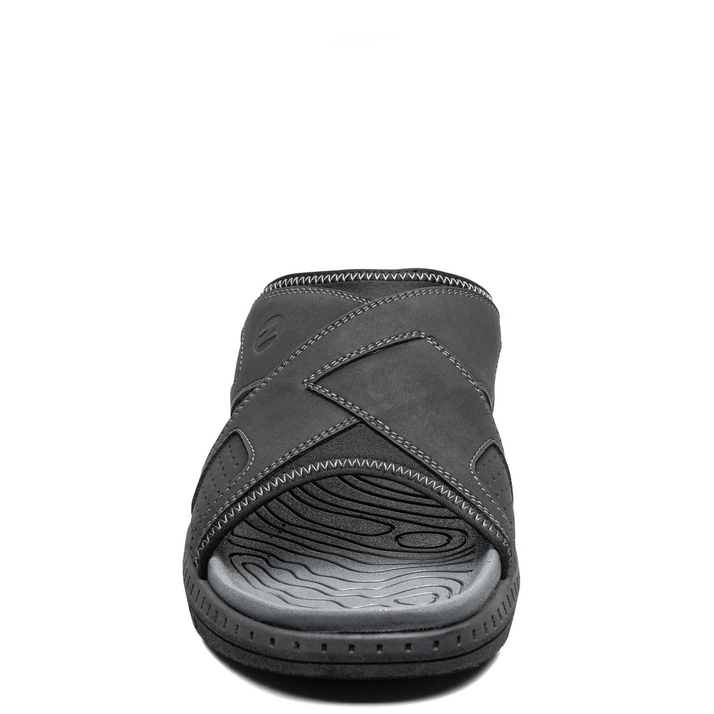 NUNN BUSH-MENS LAGUNA SLIDE SANDAL-BLACK & 