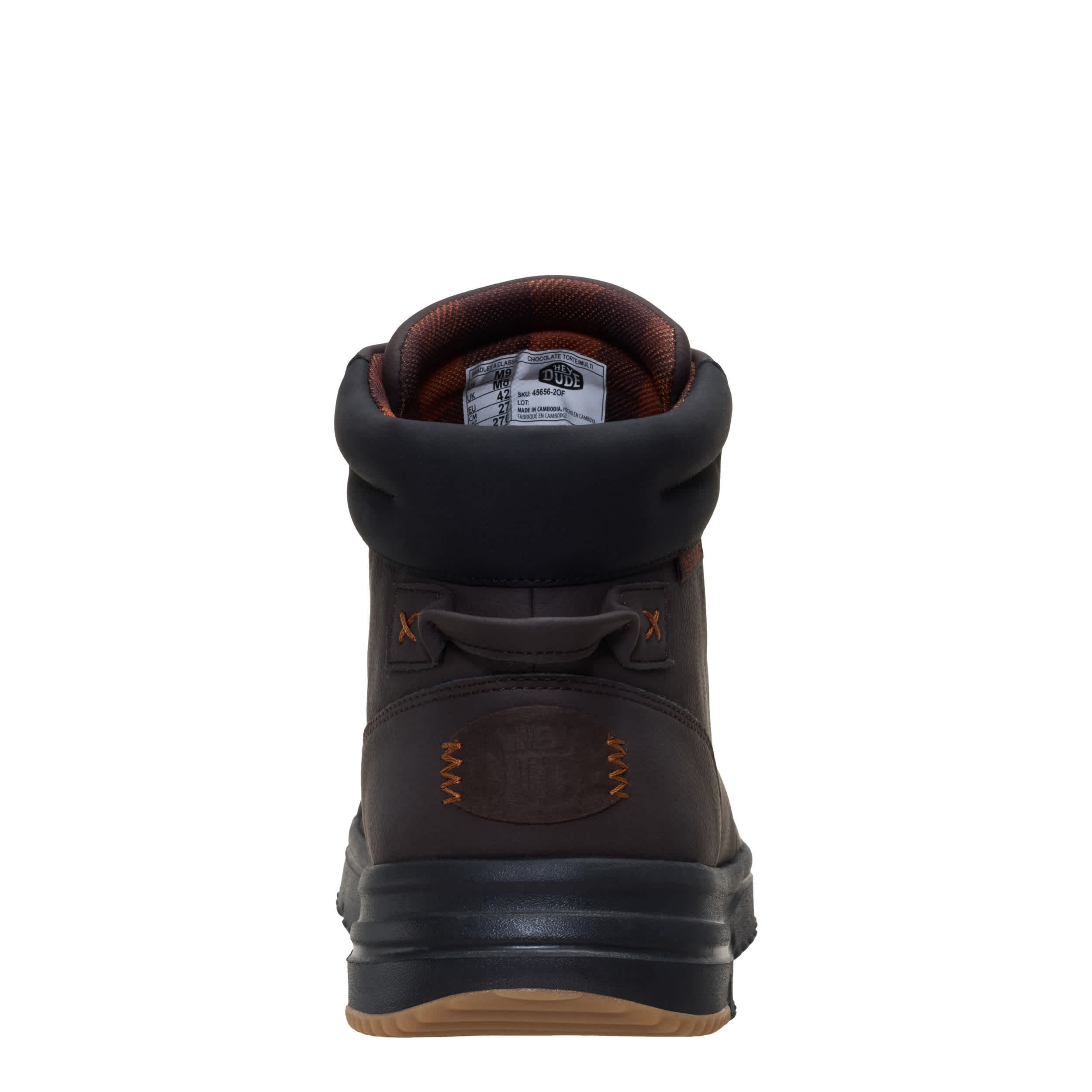 HEYDUDE-MENS BRADLEY II SNEAKER BOOT-CHOCOLATE & 