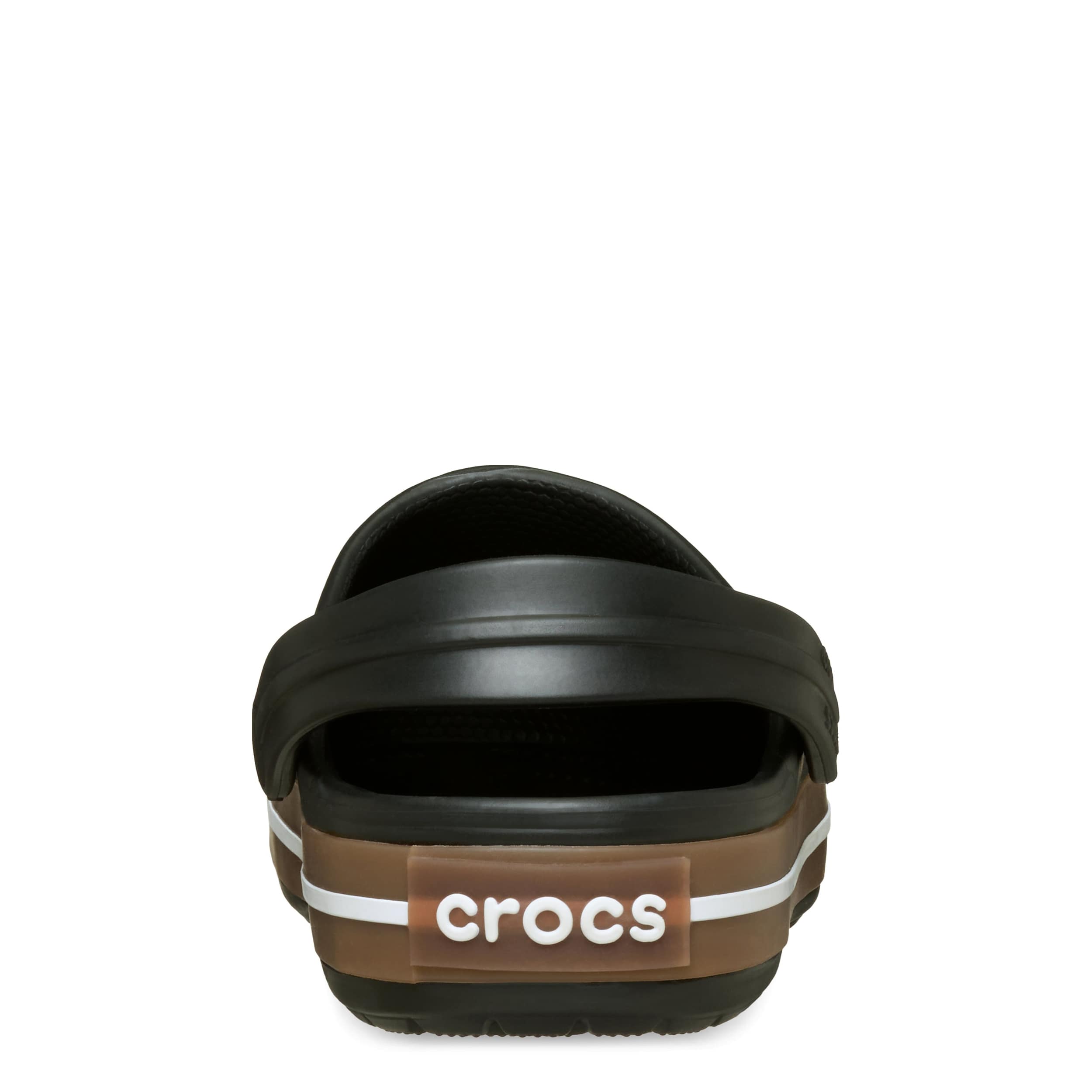 CROCS-MENS CROCBAND GUM CLOG-BLACK & 