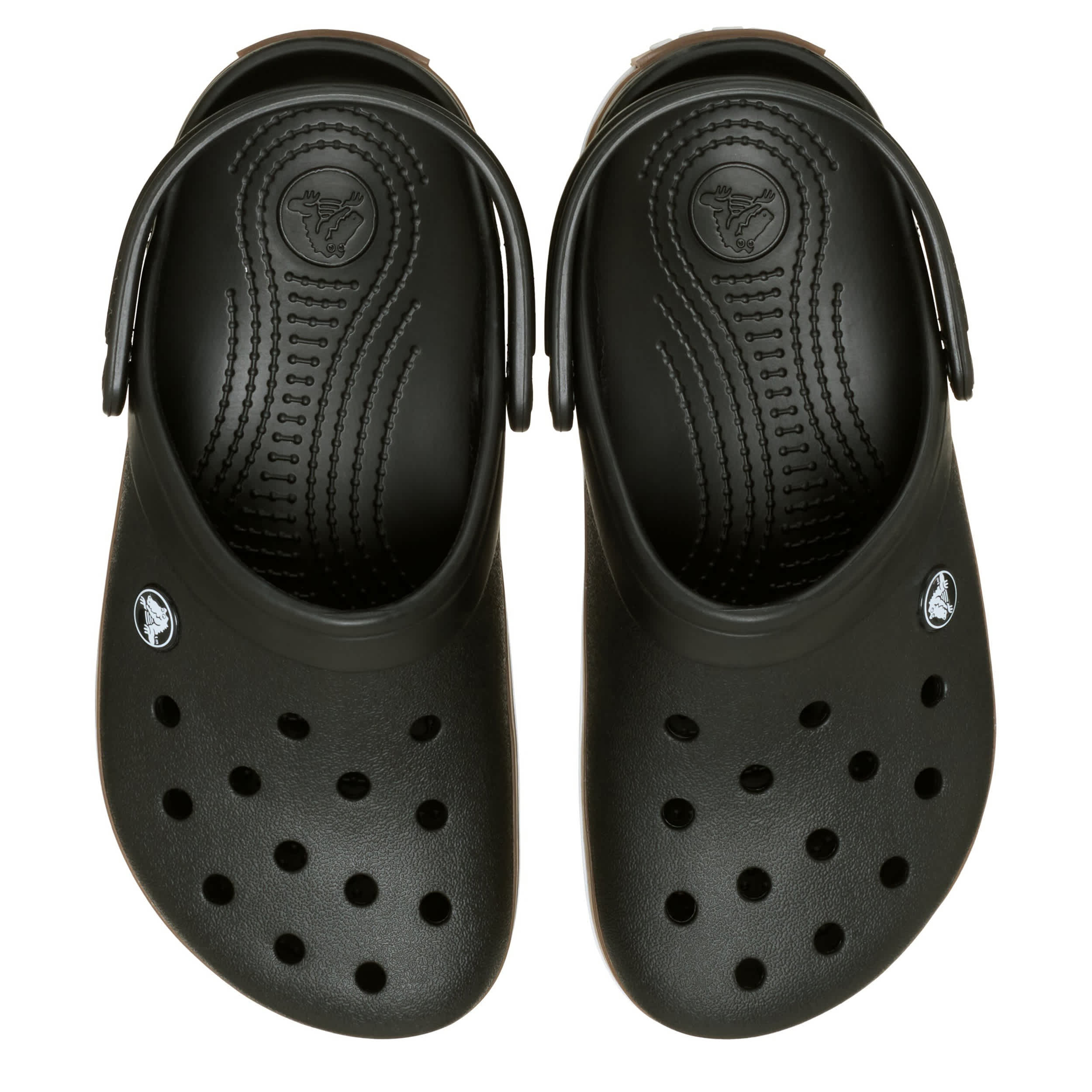 CROCS-MENS CROCBAND GUM CLOG-BLACK & 