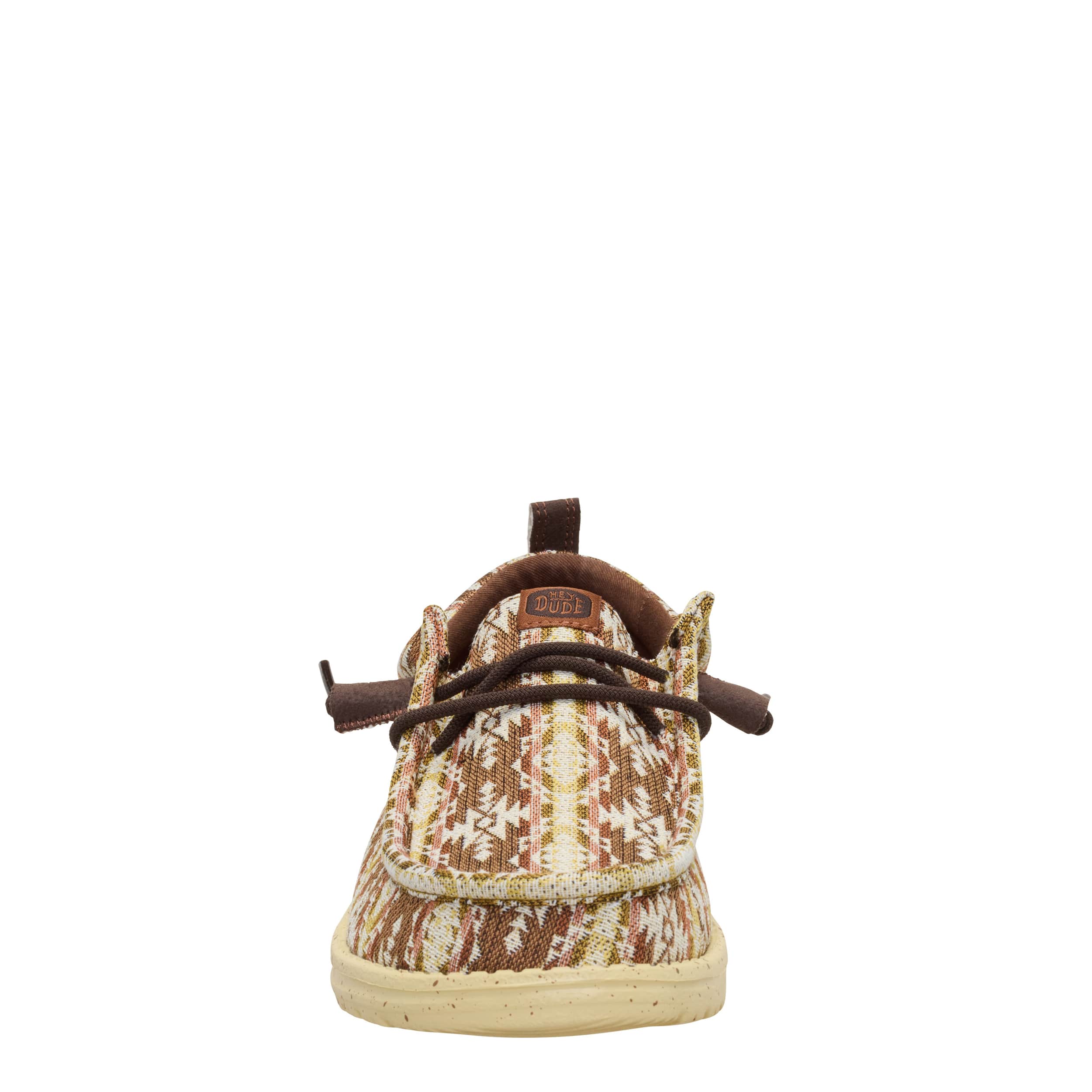 HEYDUDE-MENS WALLY SLIP ON SNEAKER-TAN & MULTICOLOR