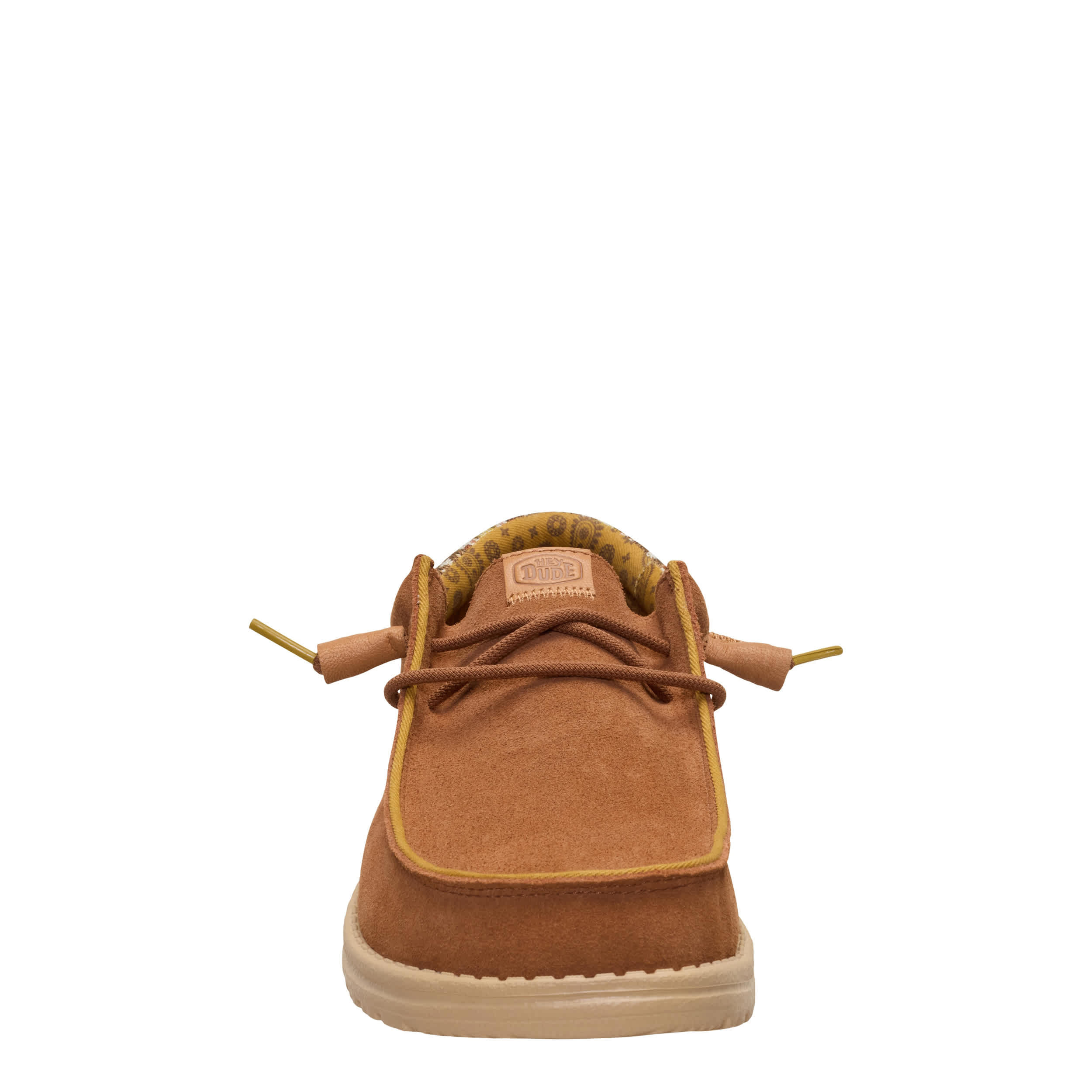HEYDUDE-MENS WALLY SLIP ON SNEAKER-TAN & MULTICOLOR