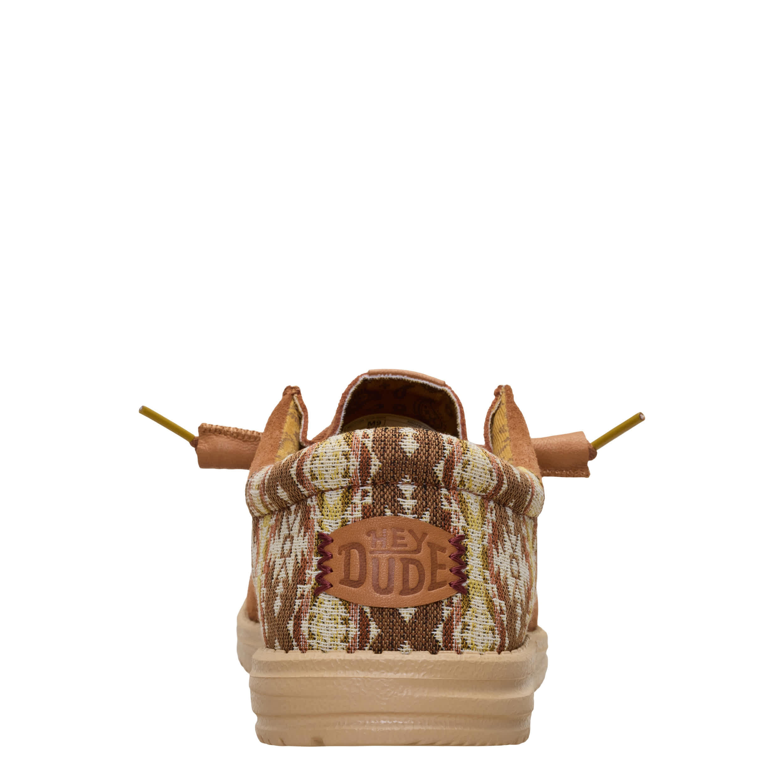 HEYDUDE-MENS WALLY SLIP ON SNEAKER-TAN & MULTICOLOR