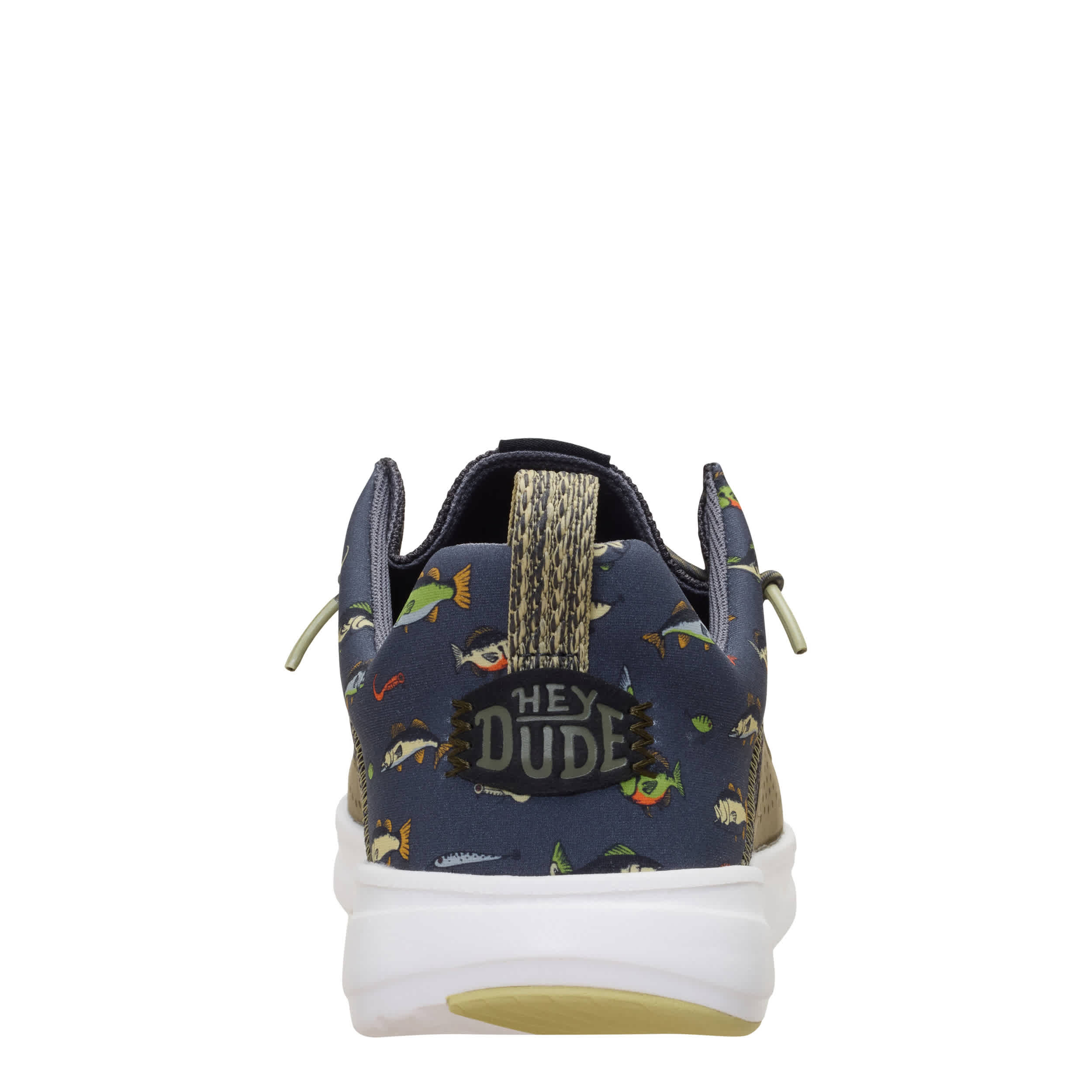 HEYDUDE-MENS WALLY HEY2O SLIP ON SNEAKER-BLACK & MULTICOLOR