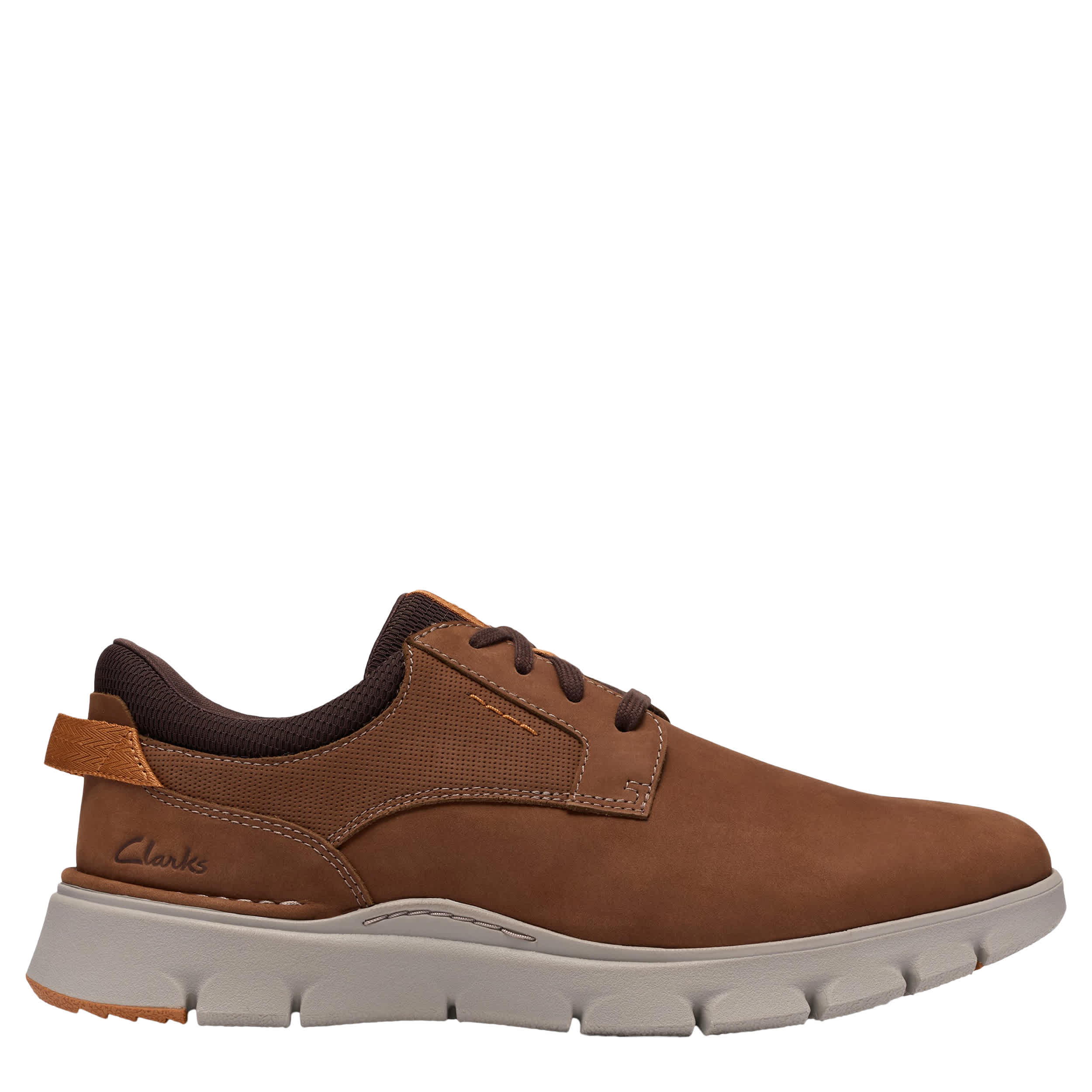 CLARKS-MENS STEP 365 PLAIN SNEAKER-BROWN & 