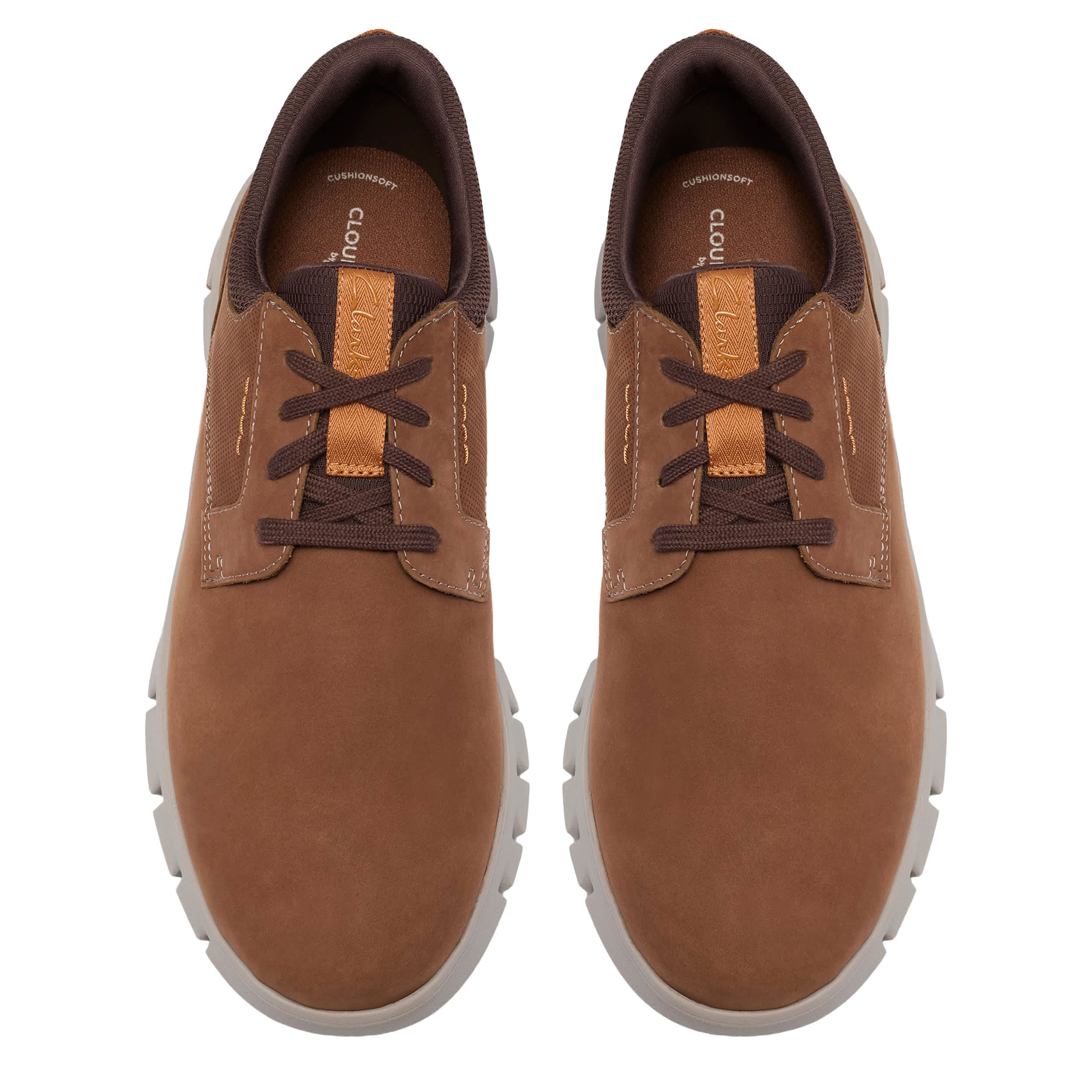 CLARKS-MENS STEP 365 PLAIN SNEAKER-BROWN & 