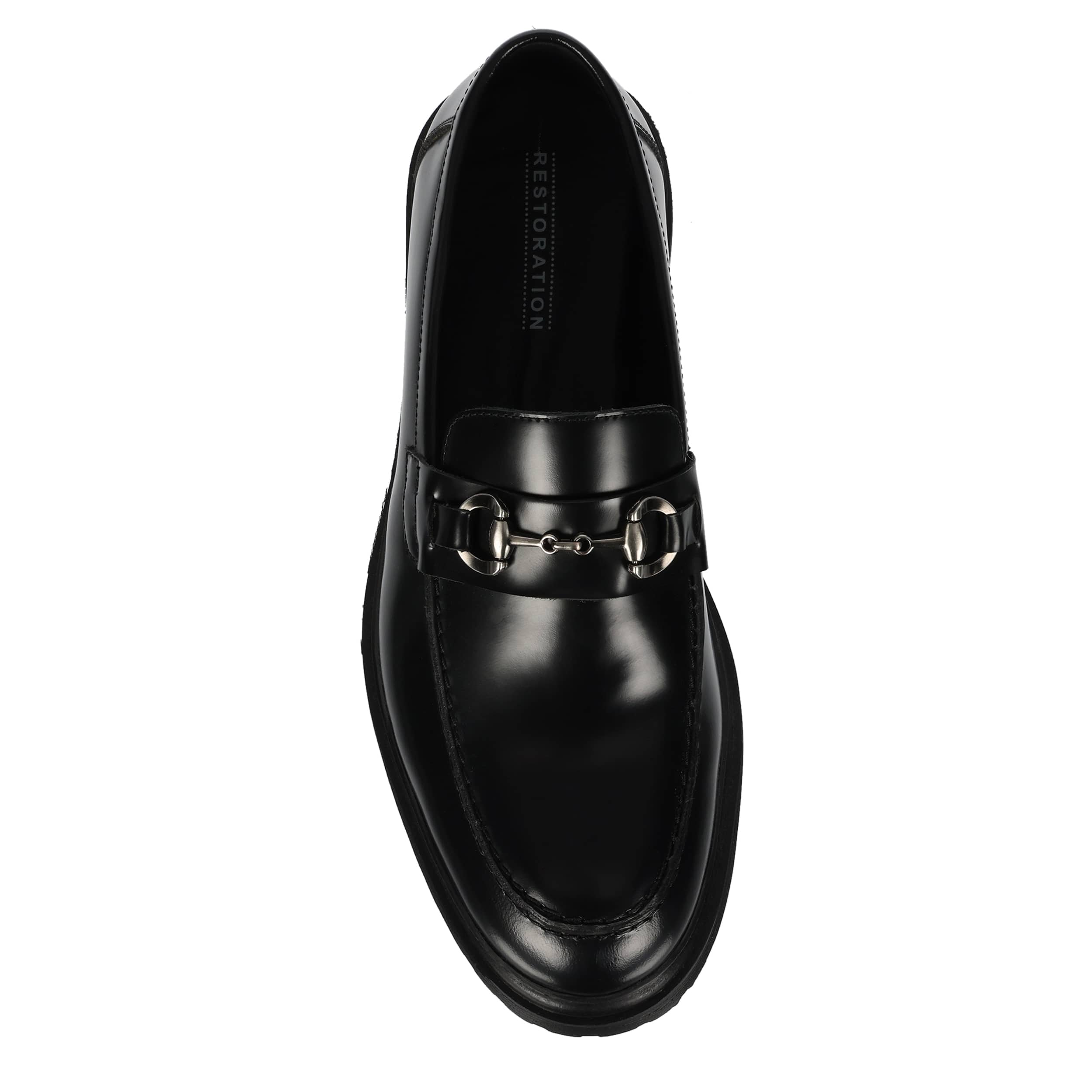 RESTORATION-MENS MORAL BIT LOAFER-BLACK & 