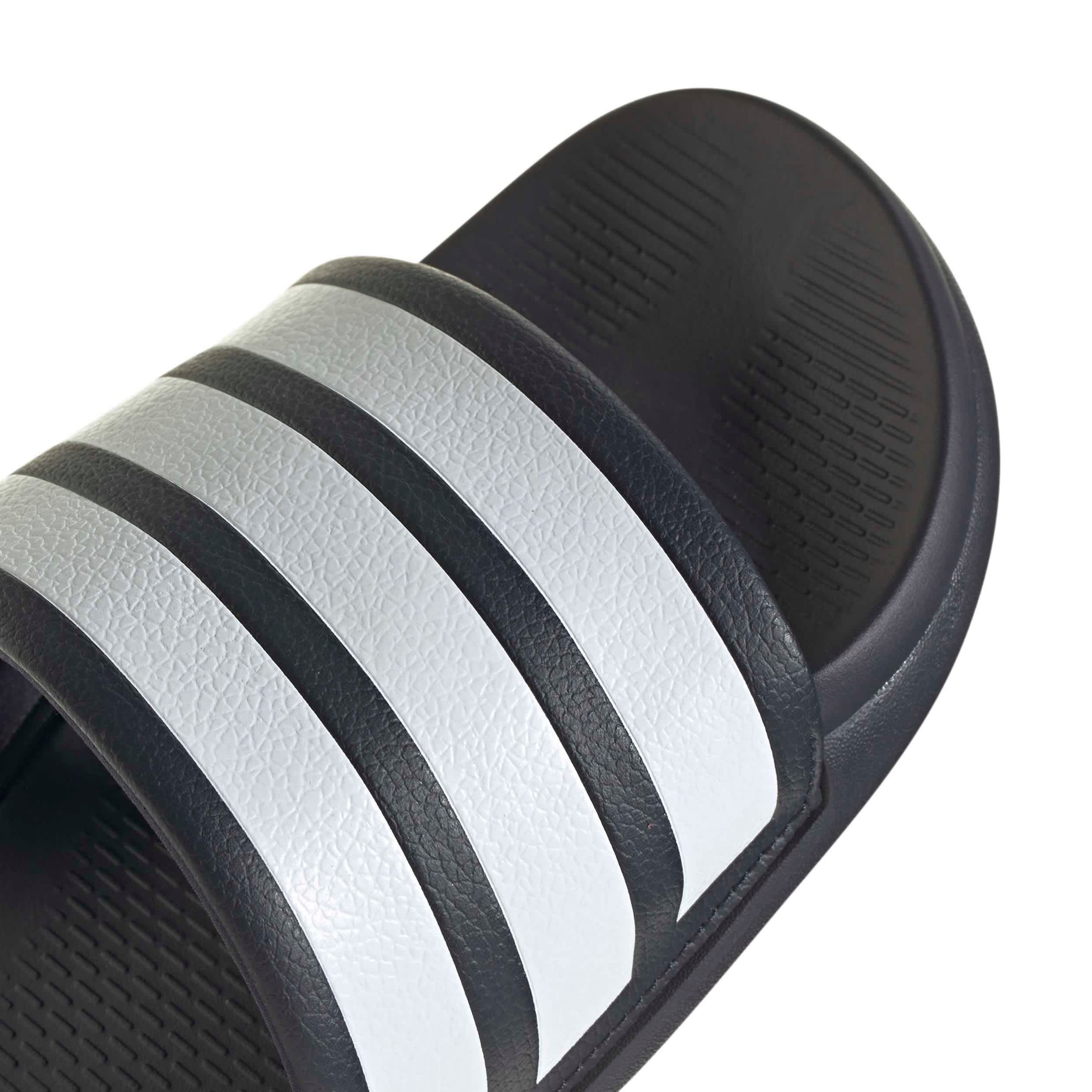 ADIDAS-WOMENS ADILETTE COMFORT 2.0 SLIDE SANDAL-NAVY & WHITE