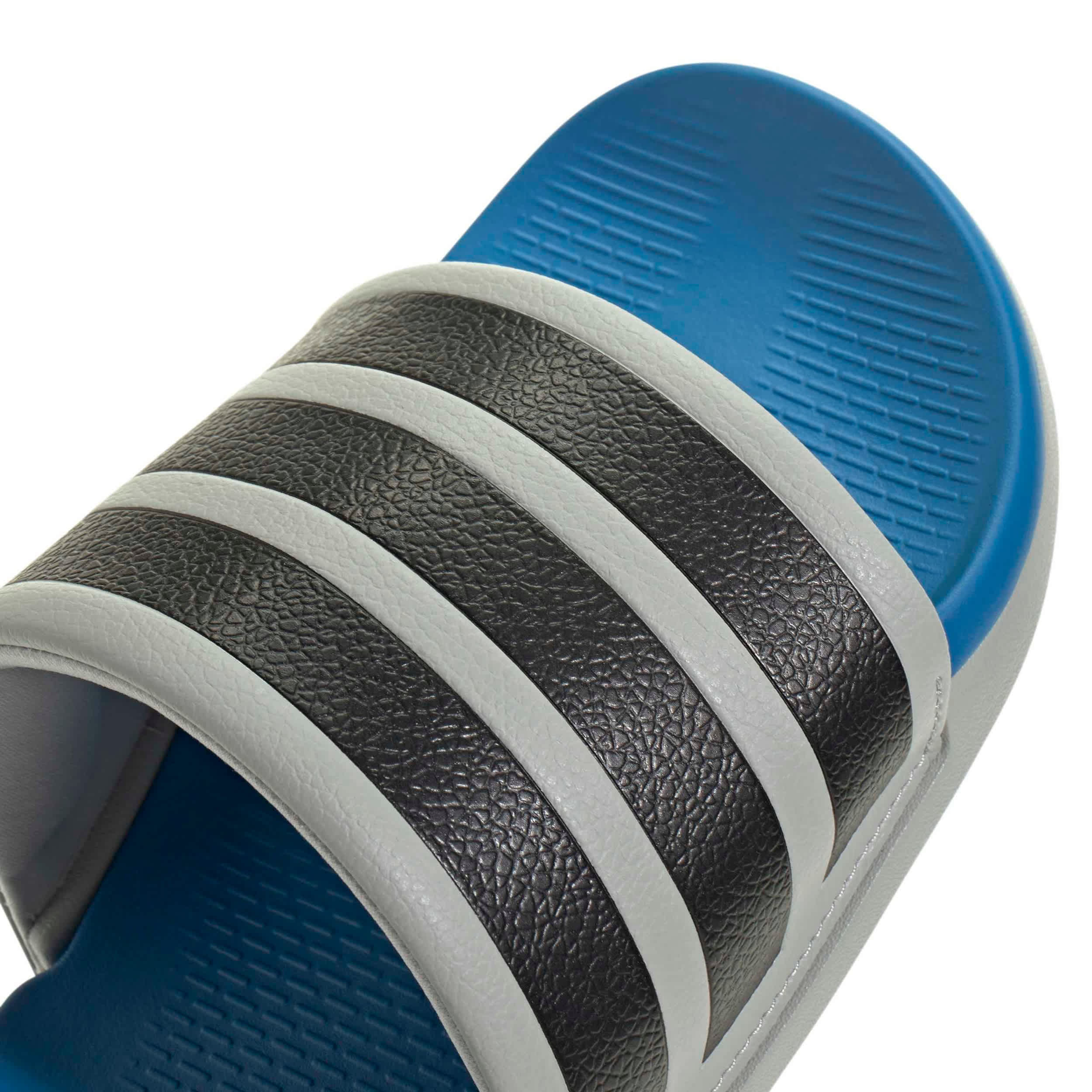 ADIDAS-WOMENS ADILETTE COMFORT 2.0 SLIDE SANDAL-GREY & BLACK
