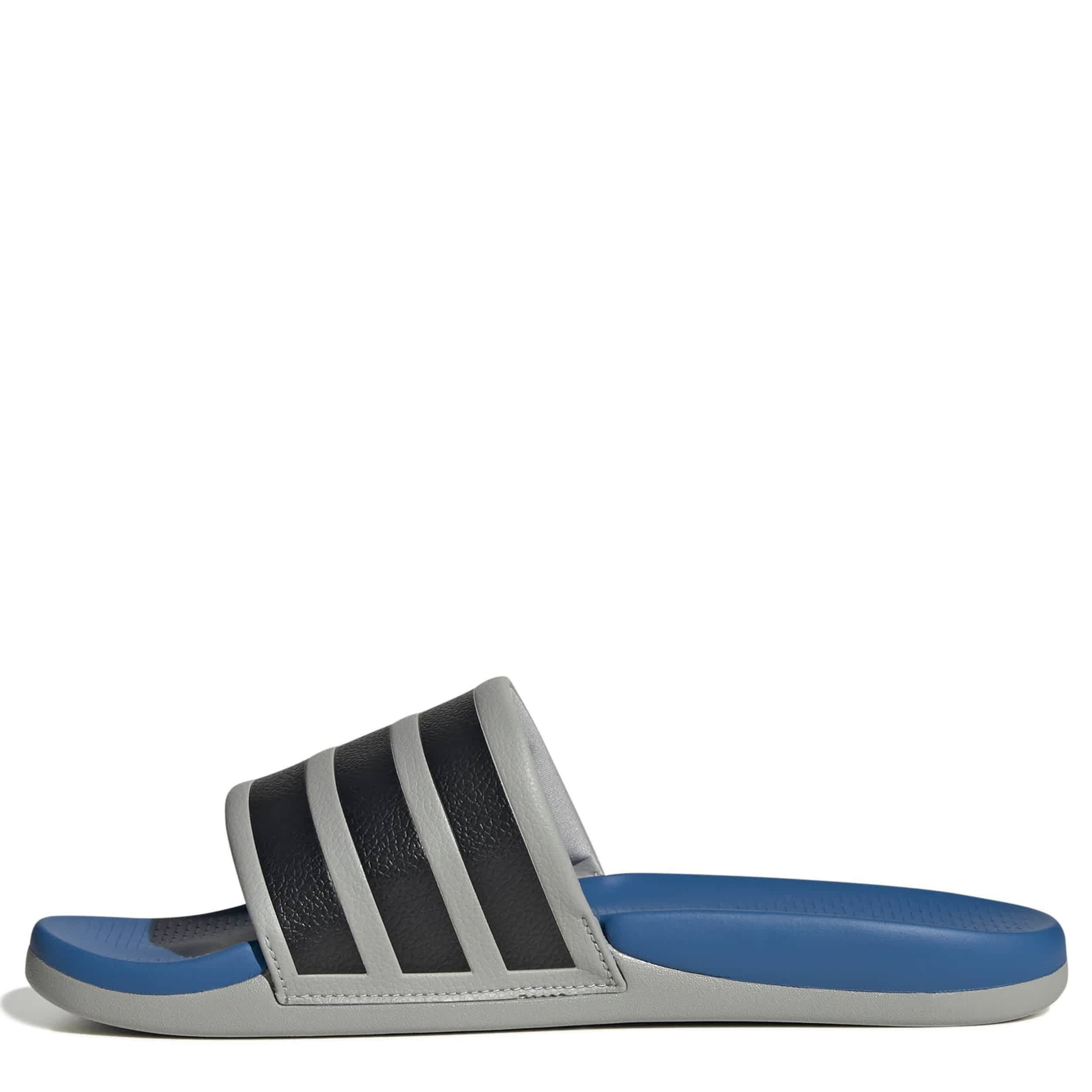 ADIDAS-WOMENS ADILETTE COMFORT 2.0 SLIDE SANDAL-GREY & BLACK
