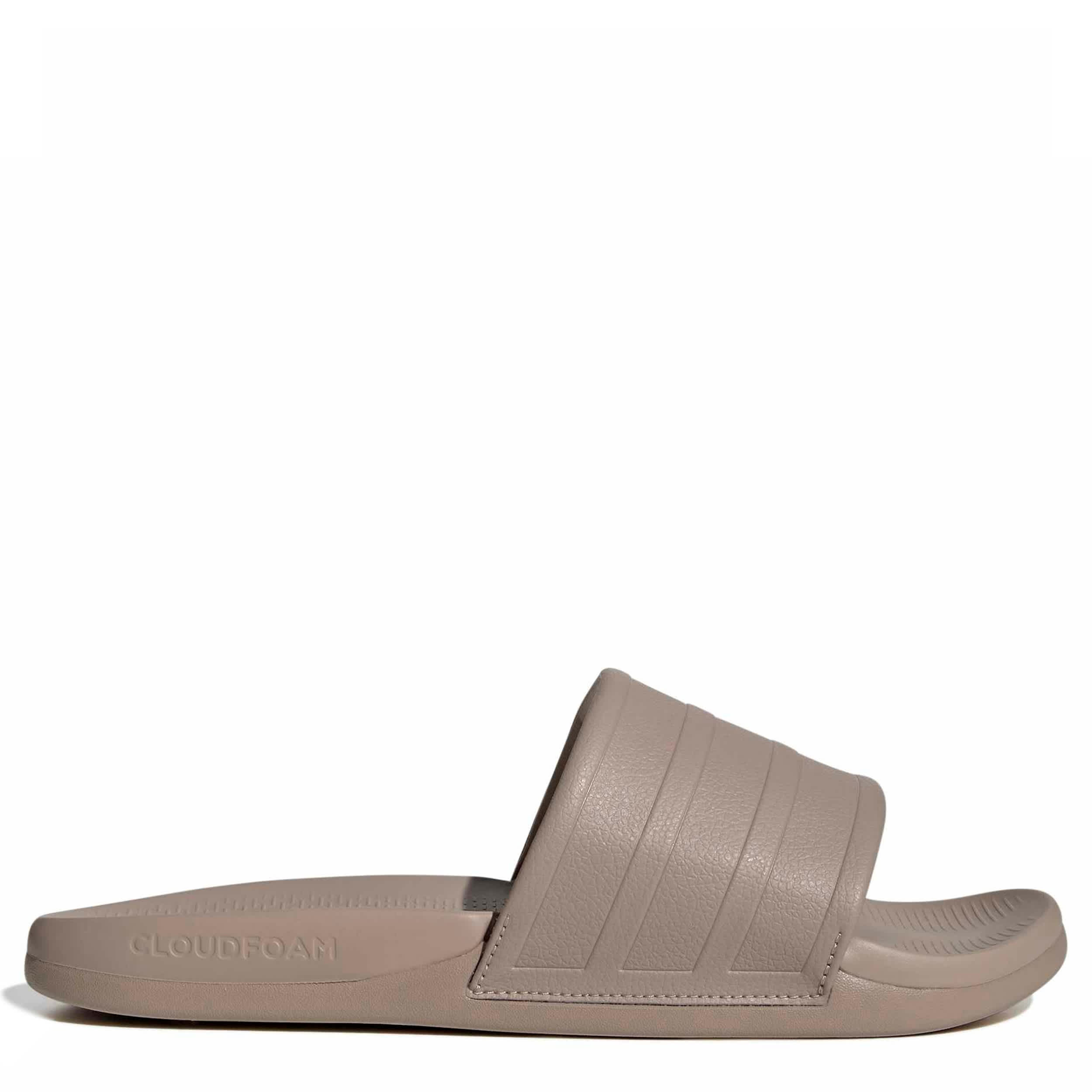 ADIDAS-WOMENS ADILETTE COMFORT 2.0 SLIDE SANDAL-GREY & BLACK