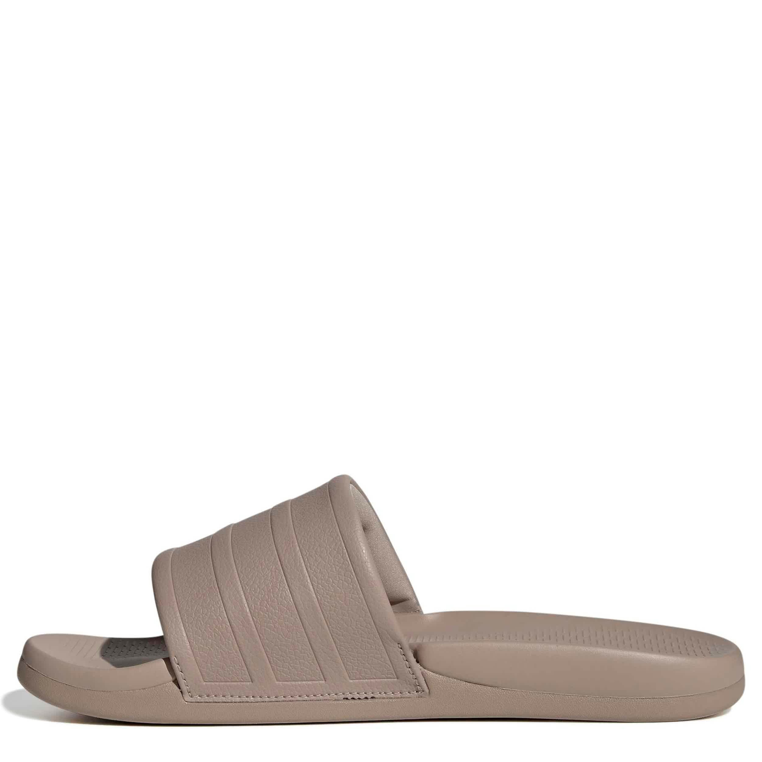 ADIDAS-WOMENS ADILETTE COMFORT 2.0 SLIDE SANDAL-GREY & BLACK