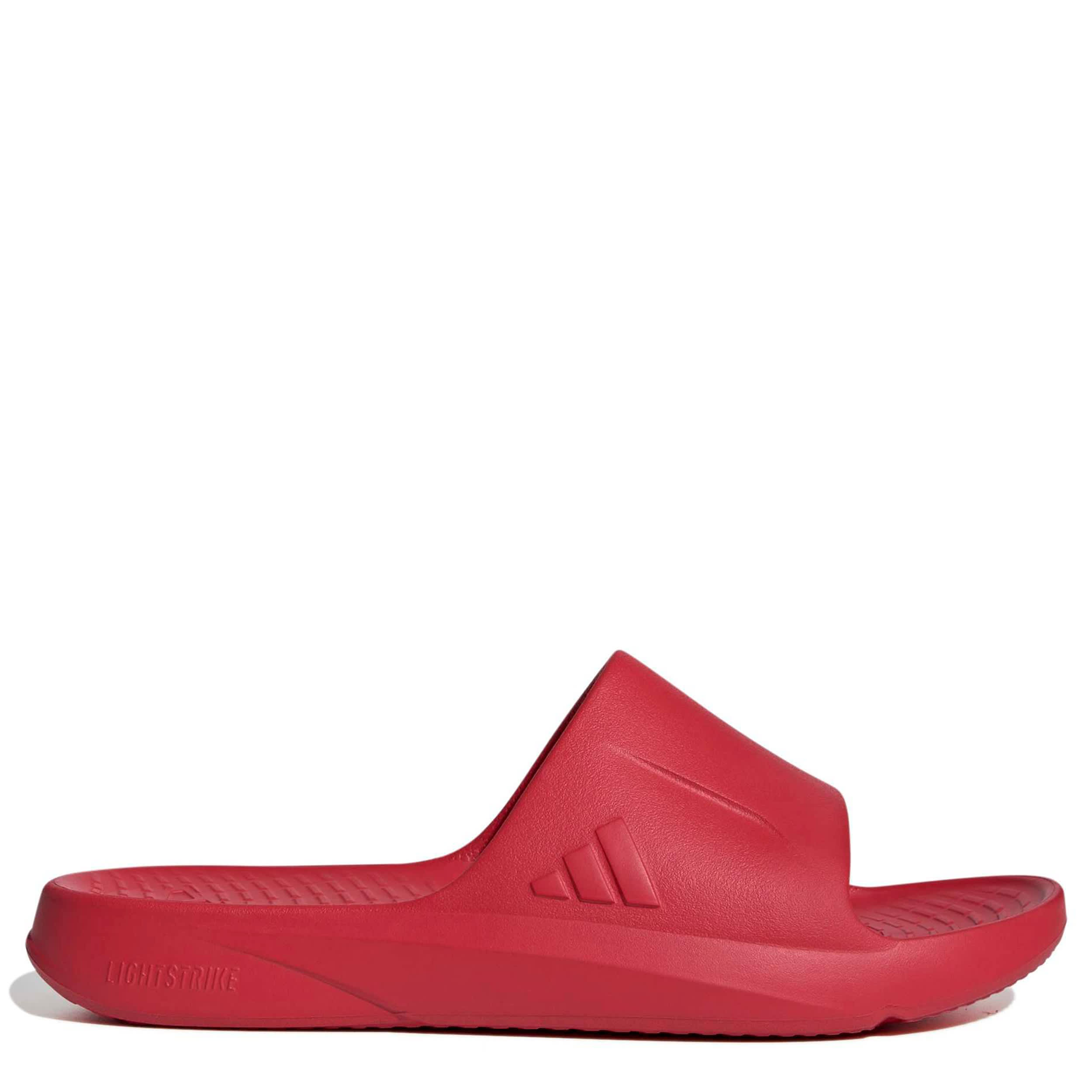 ADIDAS-WOMENS LIGHTSHIFT SLIDE SANDAL-RED & RED