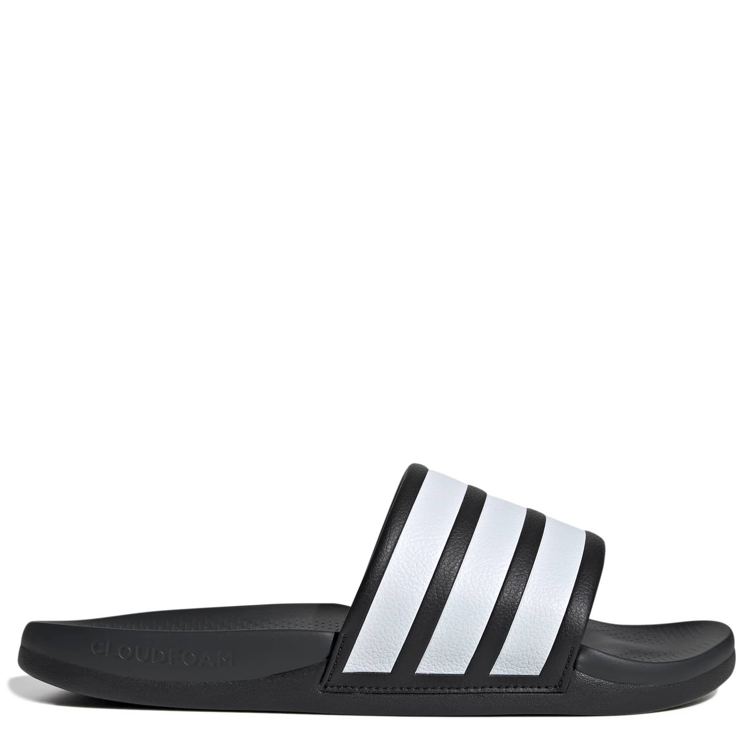 ADIDAS-MENS ADILETTE COMFORT 2.0 SLIDE SANDAL-BLACK & WHITE
