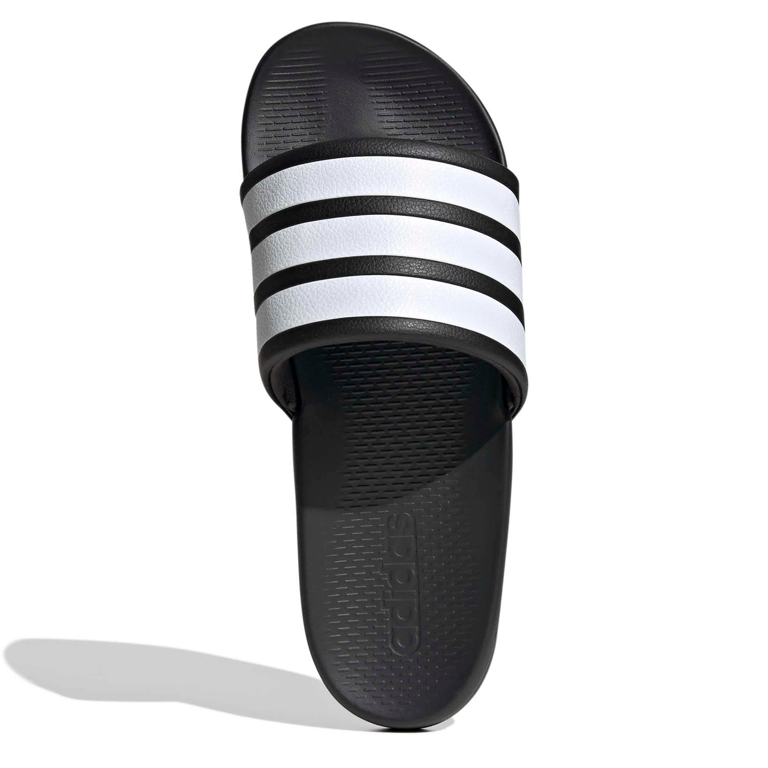 ADIDAS-MENS ADILETTE COMFORT 2.0 SLIDE SANDAL-BLACK & WHITE