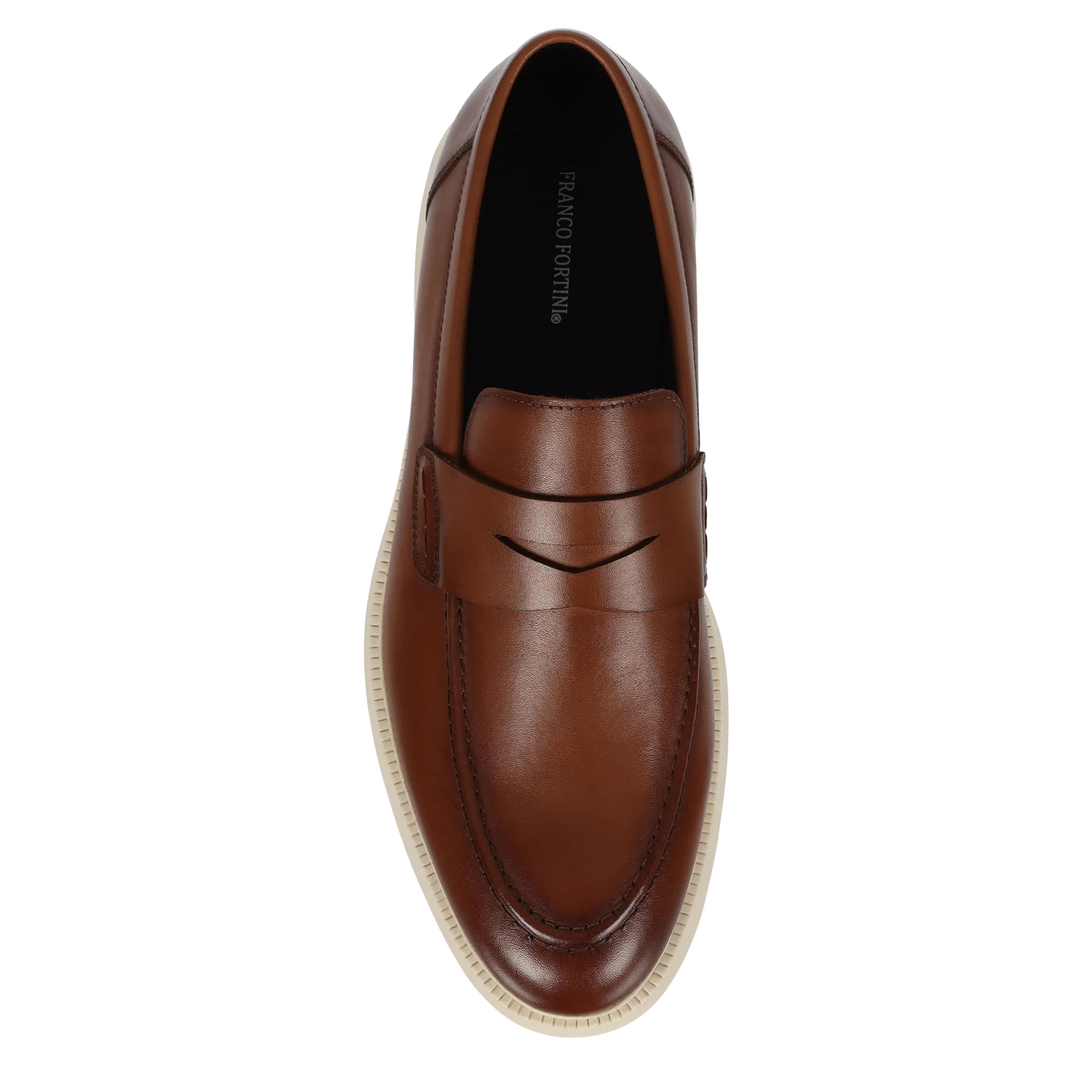 FRANCO FORTINI-MENS WANSTEAD PENNY LOAFER-COGNAC & 