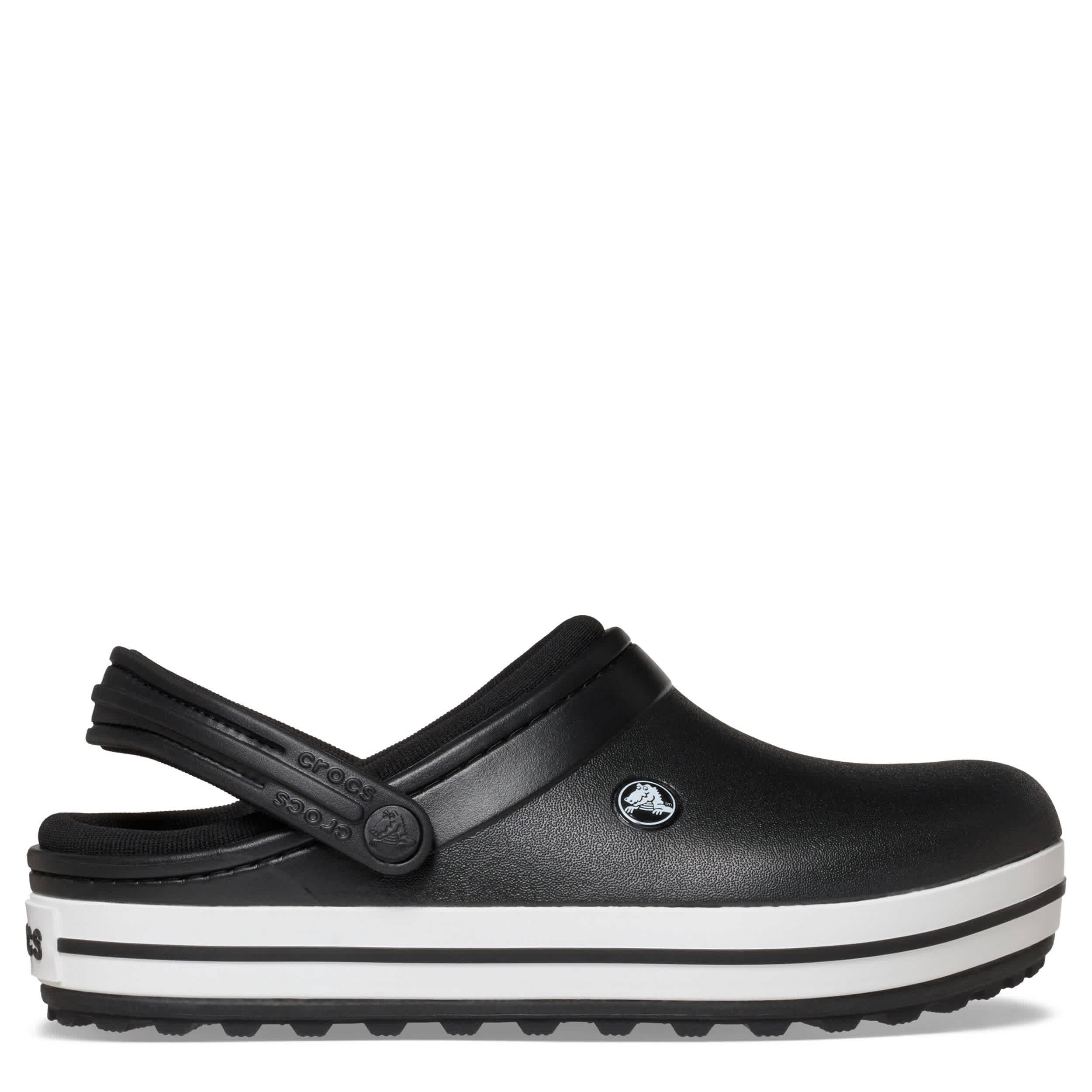 CROCS-MENS CROCBAND CLUB CLOG-BLACK & WHITE