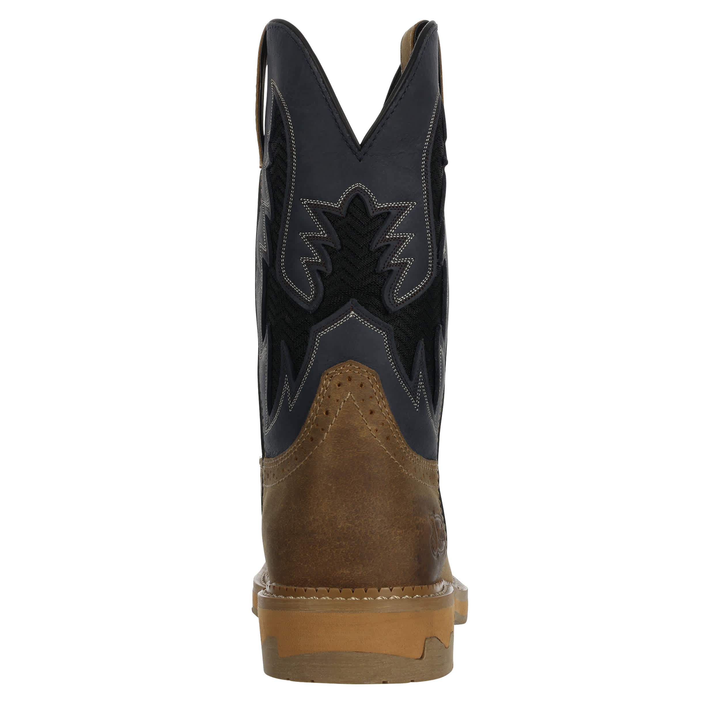 JUSTIN-MENS BOLT WESTERN BOOT-NAVY & TAN