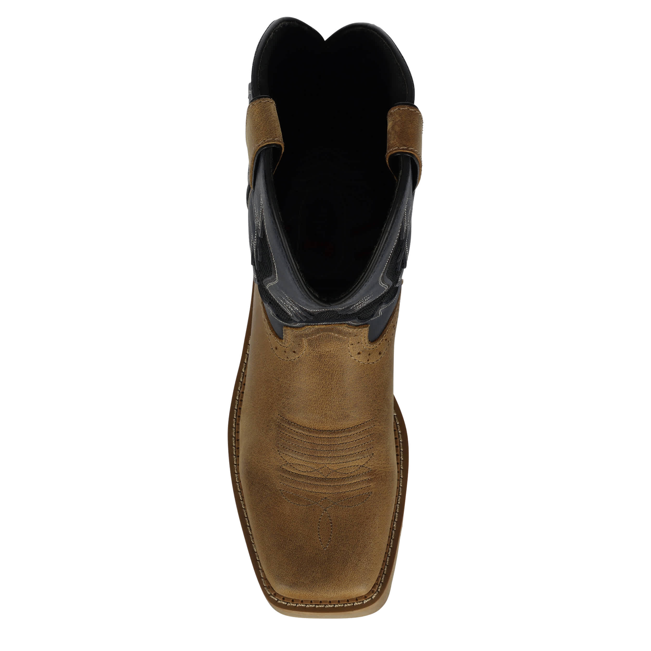 JUSTIN-MENS BOLT WESTERN BOOT-NAVY & TAN