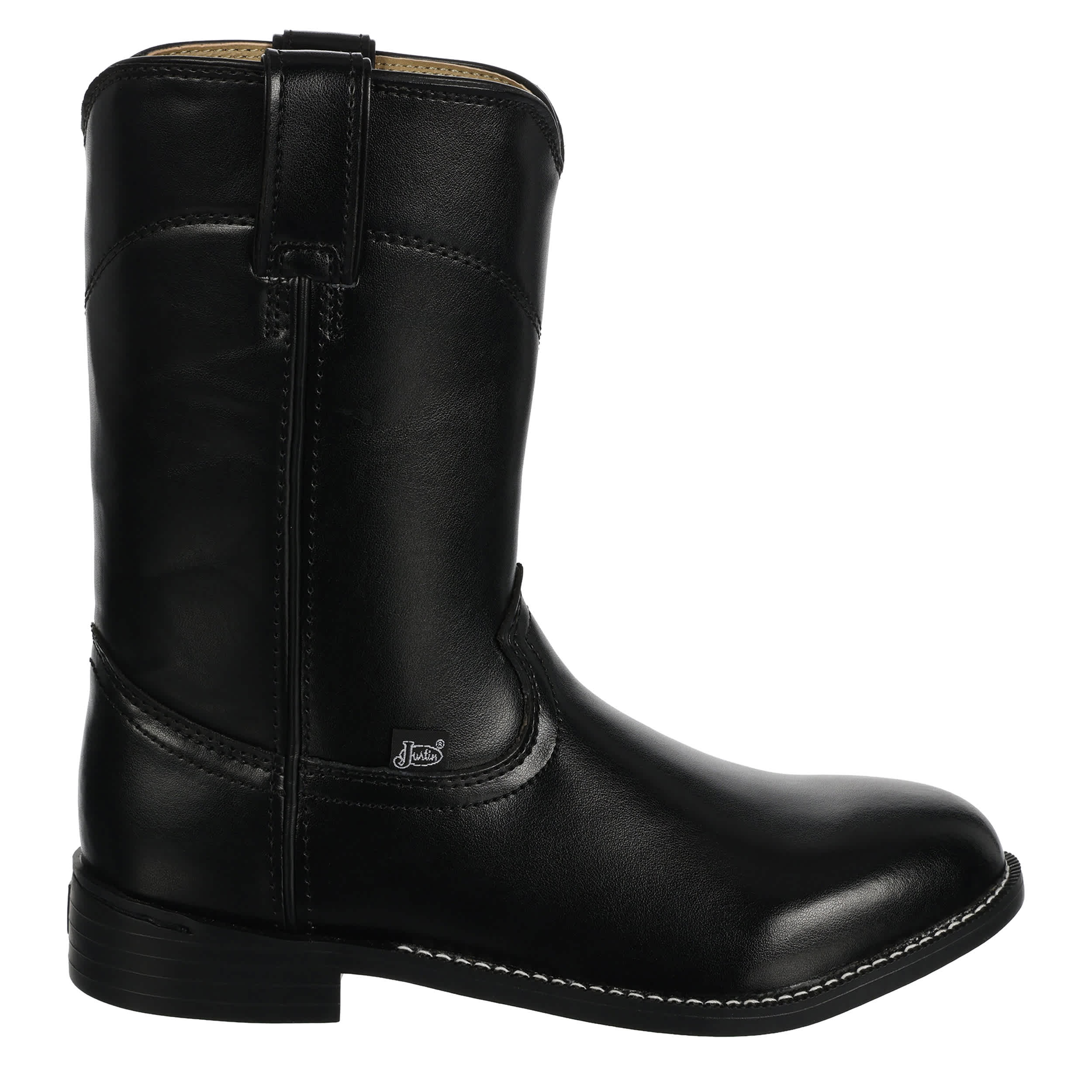 JUSTIN-MENS TEMPLE WESTERN BOOT-BLACK & 