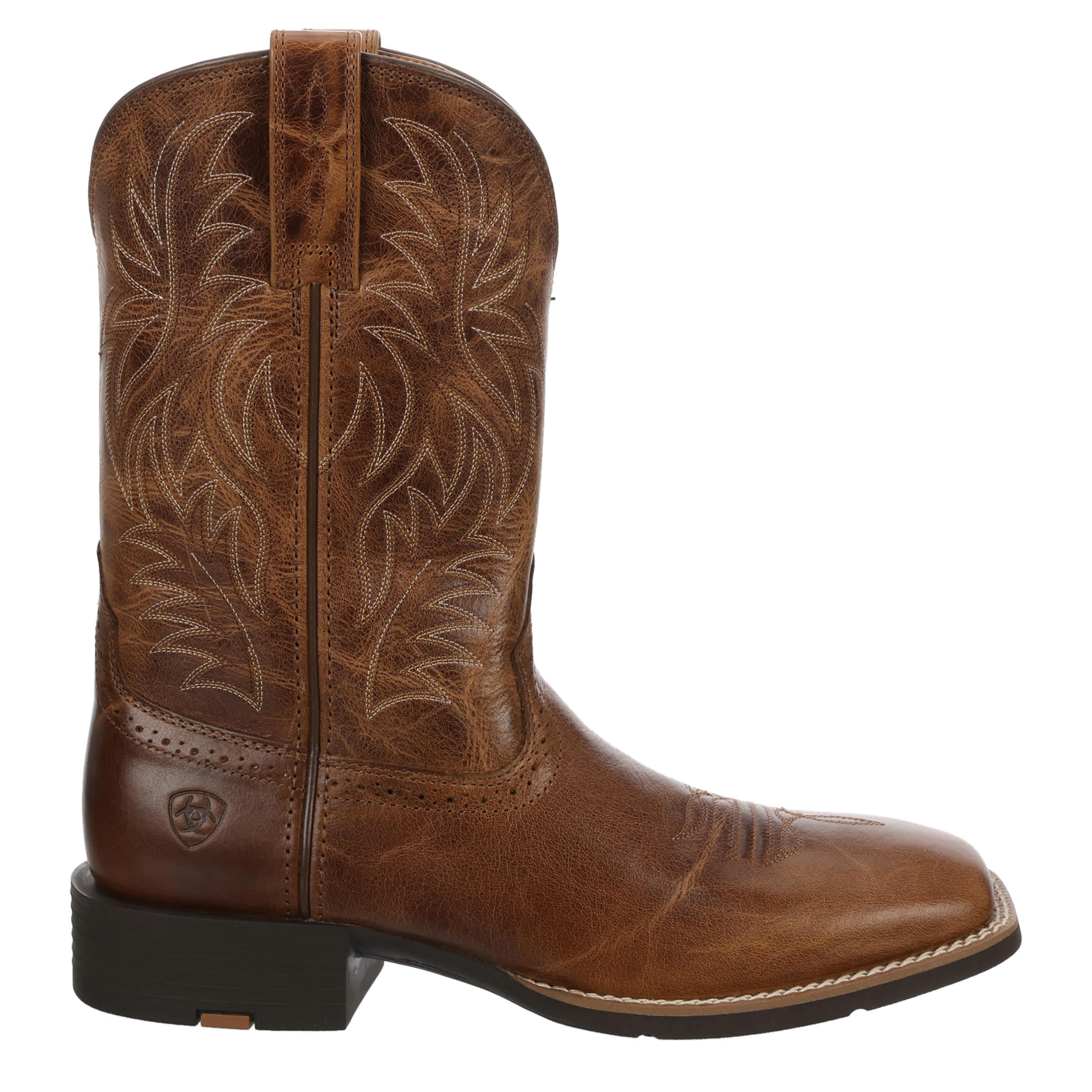 ARIAT-MENS SPORT WESTERN SQUARE TOE WESTERN BOOT-DARK TAN & 