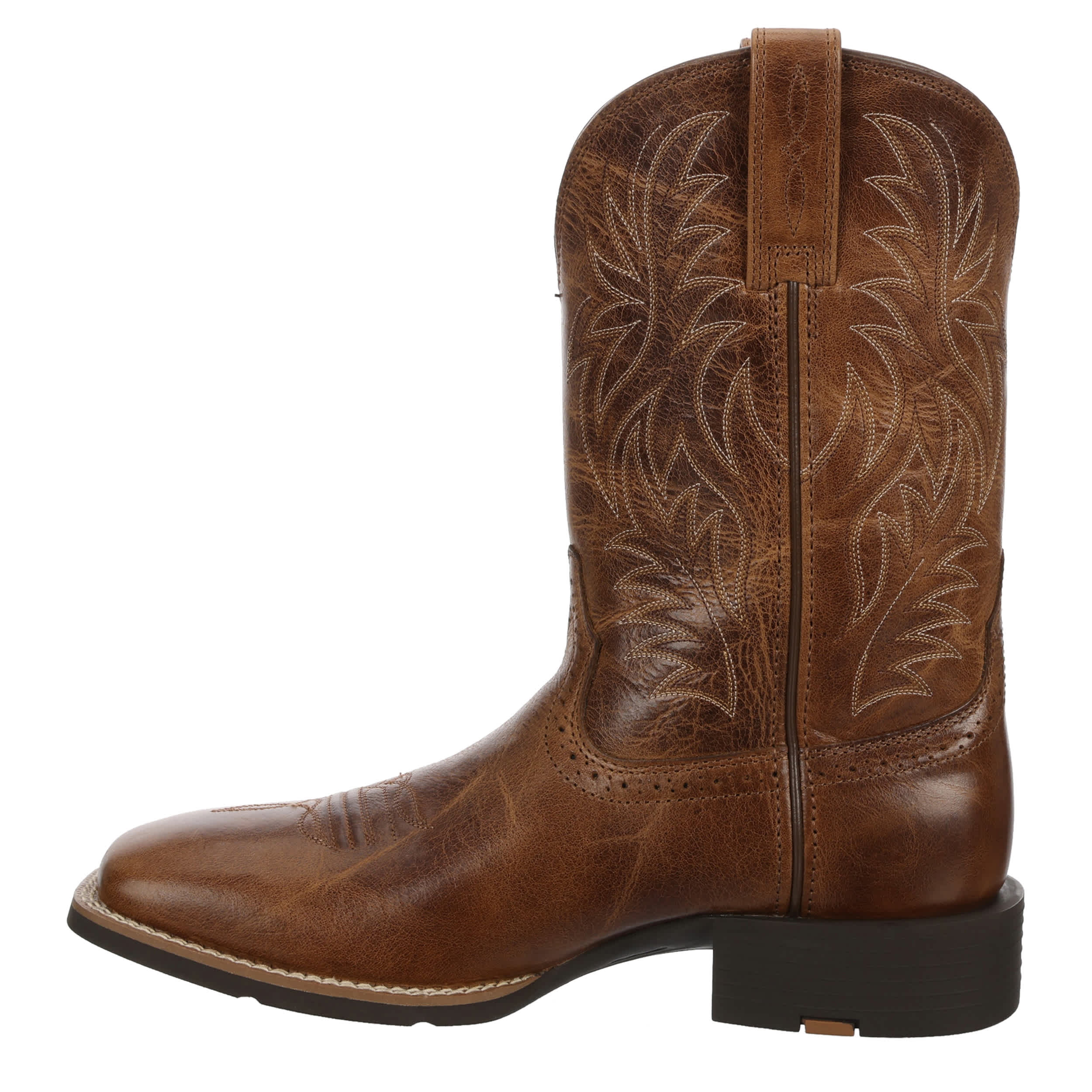 ARIAT-MENS SPORT WESTERN SQUARE TOE WESTERN BOOT-DARK TAN & 