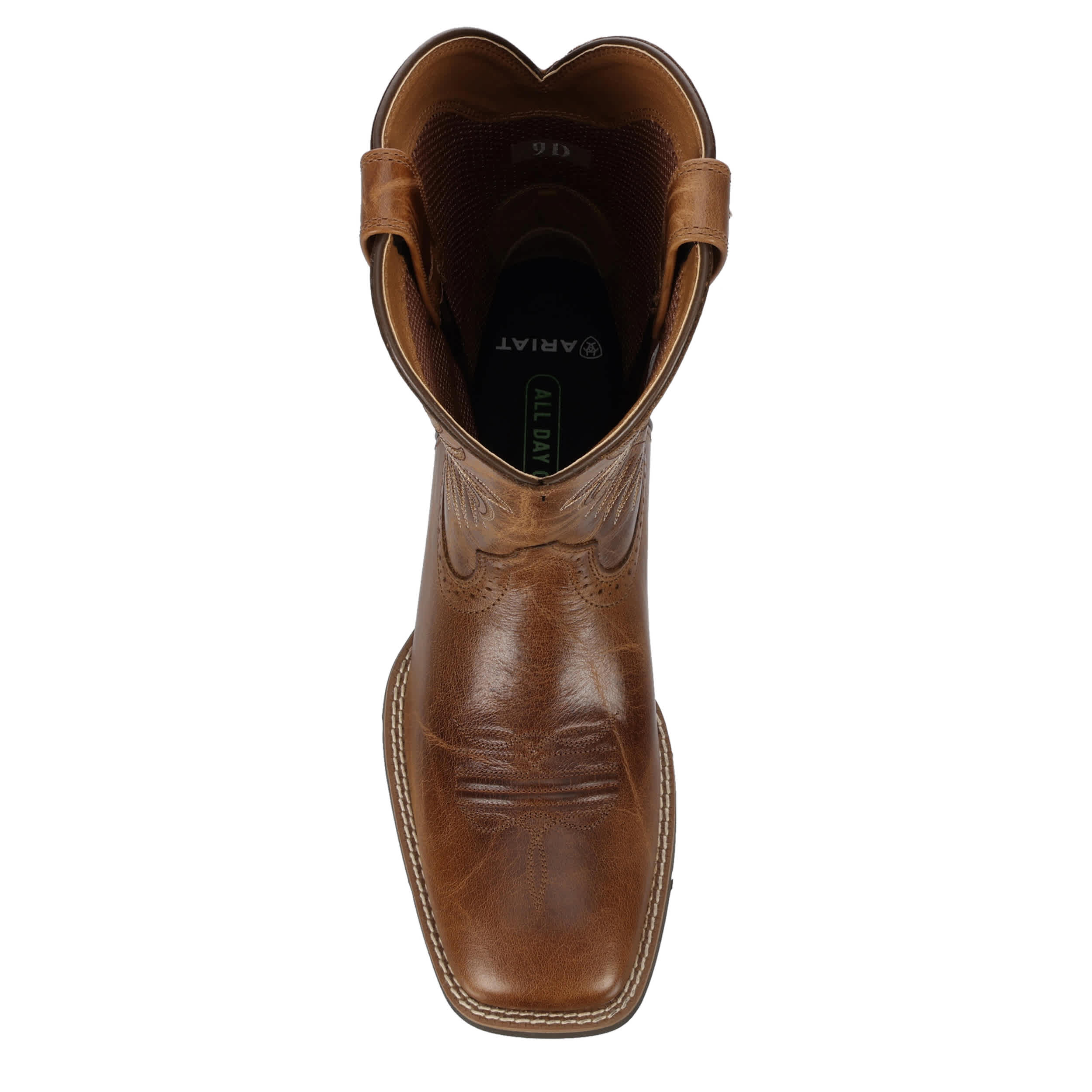ARIAT-MENS SPORT WESTERN SQUARE TOE WESTERN BOOT-DARK TAN & 