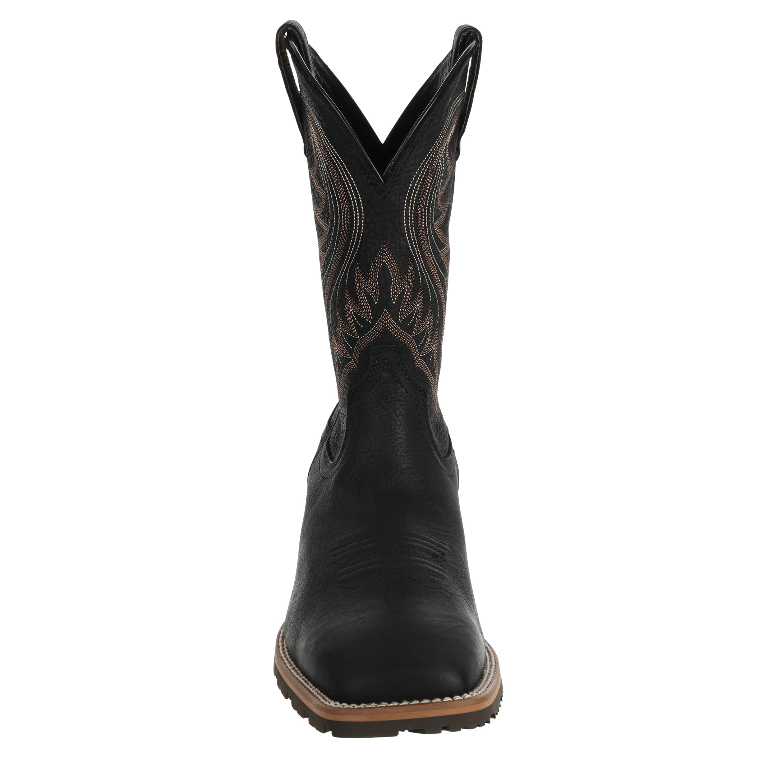 ARIAT-MENS HYBRID RANCHER SQUARE TOE WESTERN BOOT-BLACK & 