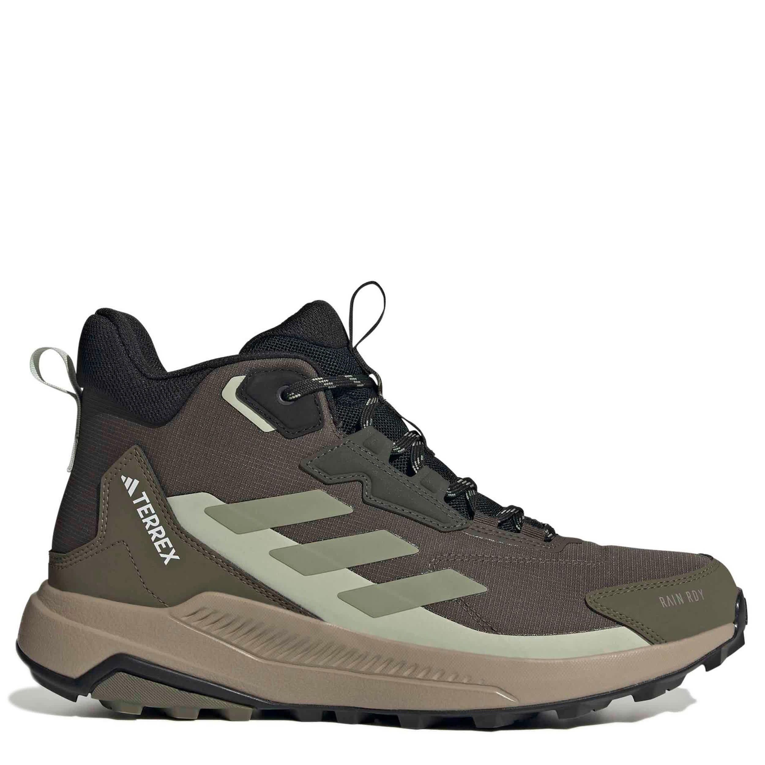 ADIDAS-MENS TERREX ANYLANDER RAIN.RDY MID HIKING BOOT-OLIVE & GREEN