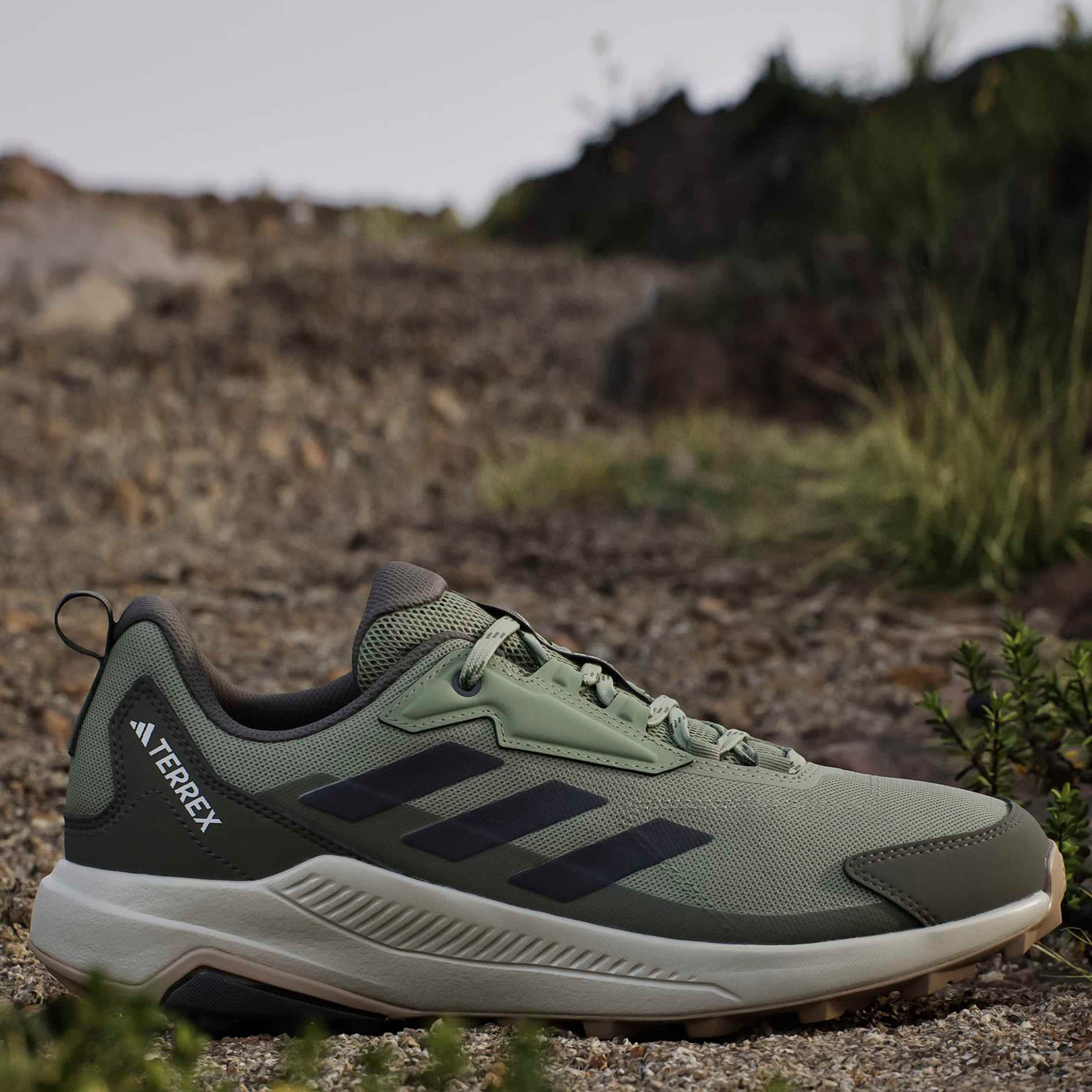 ADIDAS-MENS TERREX ANYLANDER HIKING SHOE-GREEN & DARK GREY