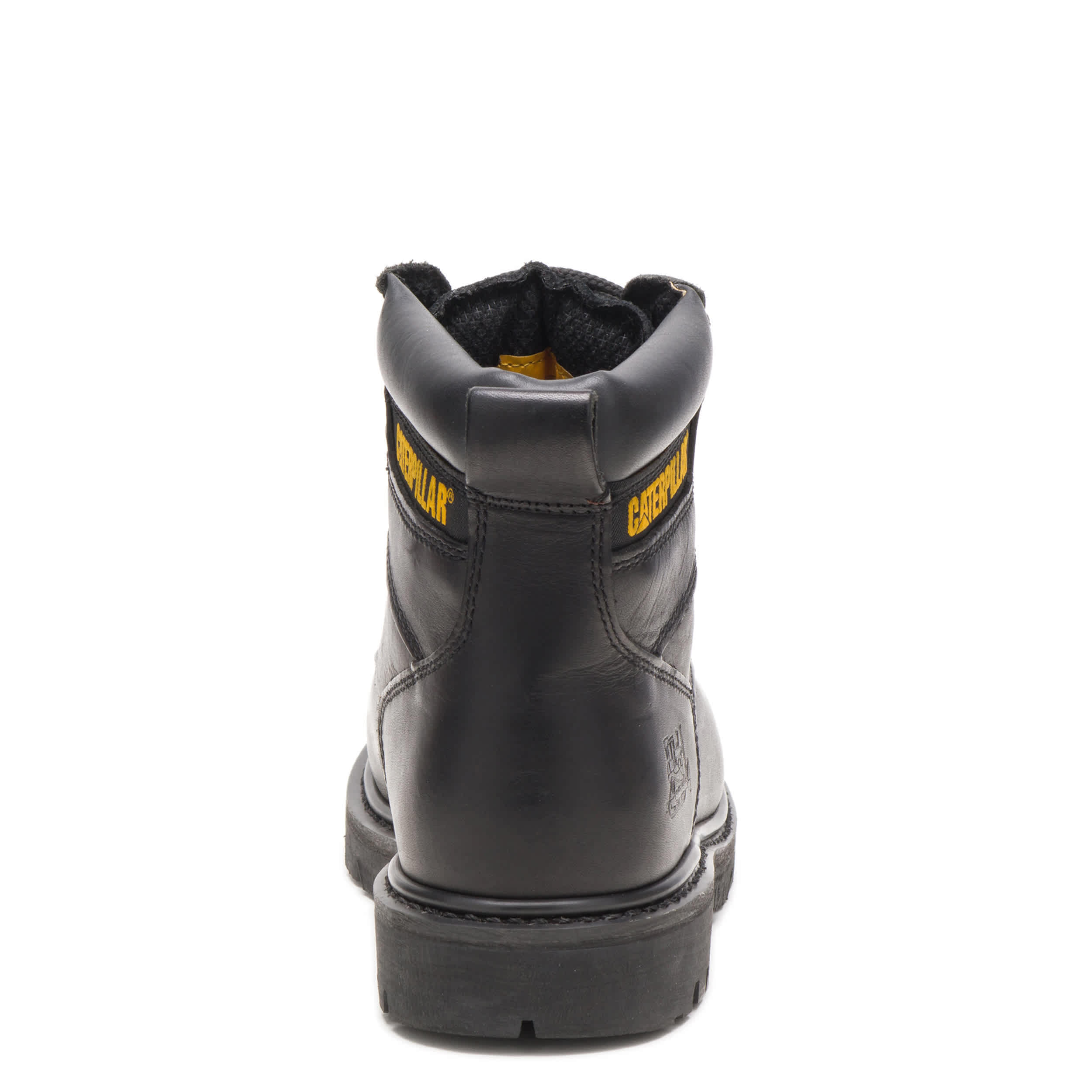 CATERPILLAR-MENS SECOND SHIFT SOFT TOE WORK BOOT-BLACK & BLACK