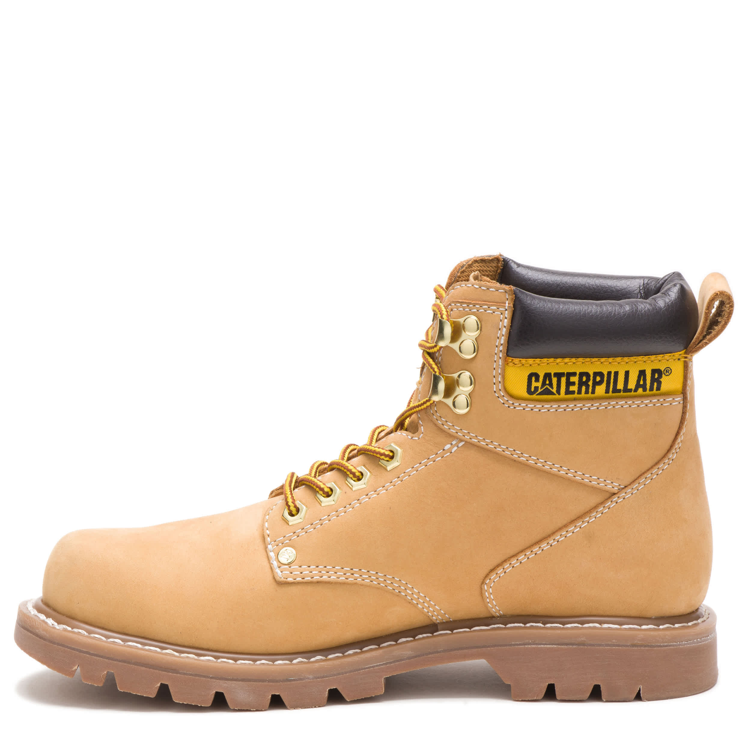 CATERPILLAR-MENS SECOND SHIFT SOFT TOE WORK BOOT-COGNAC & 