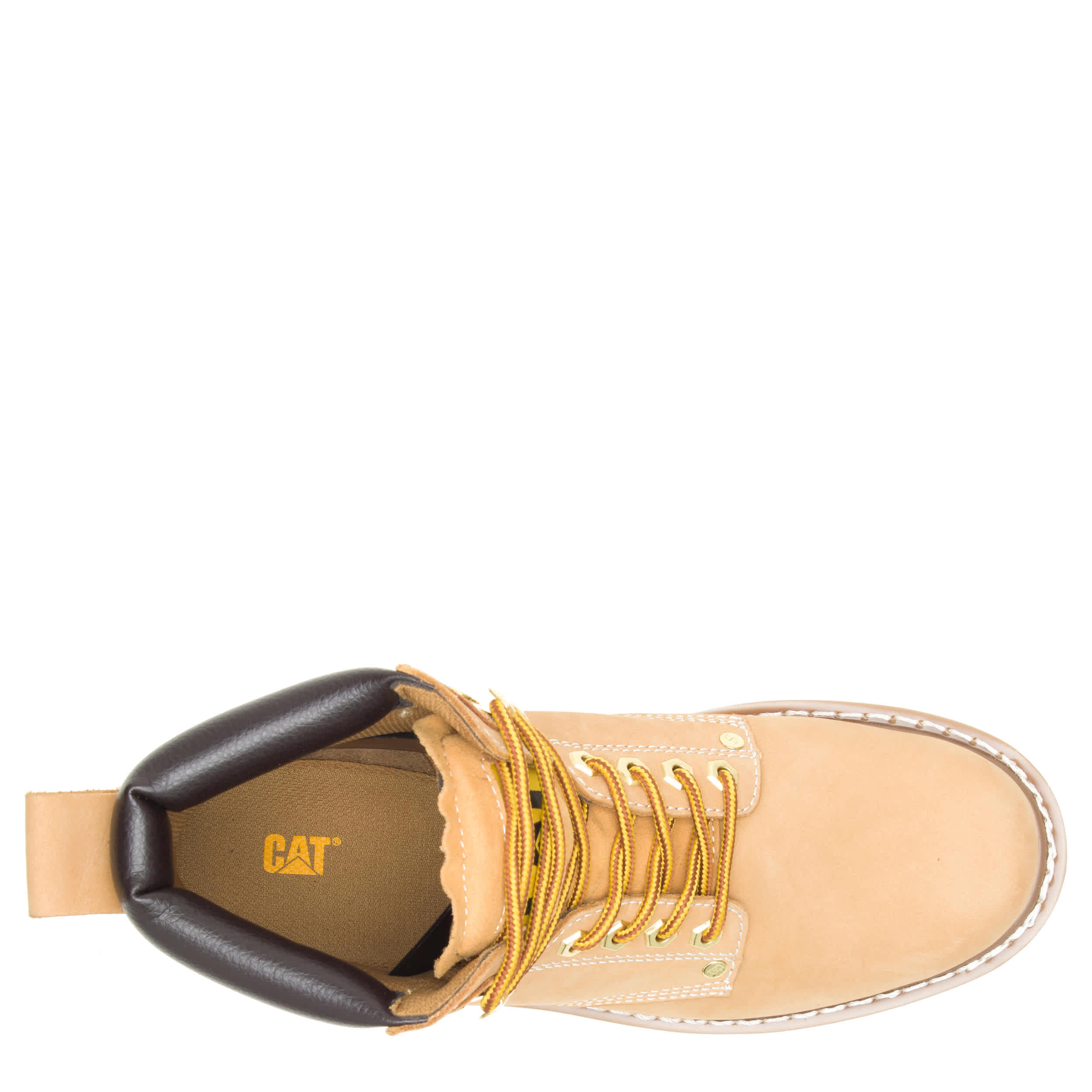 CATERPILLAR-MENS SECOND SHIFT SOFT TOE WORK BOOT-COGNAC & 