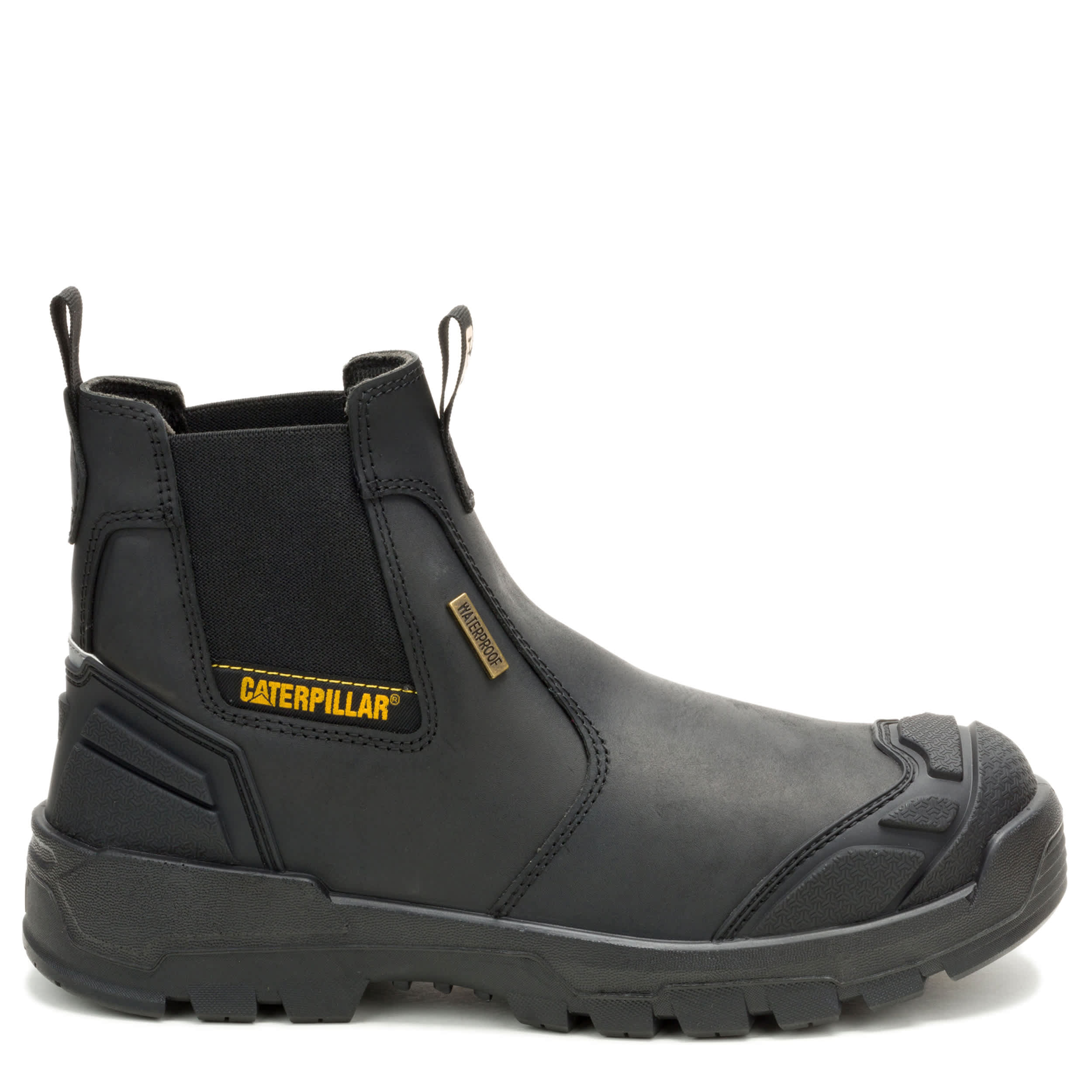 CATERPILLAR-MENS STRIVER CHELSEA XL STEEL TOE WORK BOOT-BLACK & 