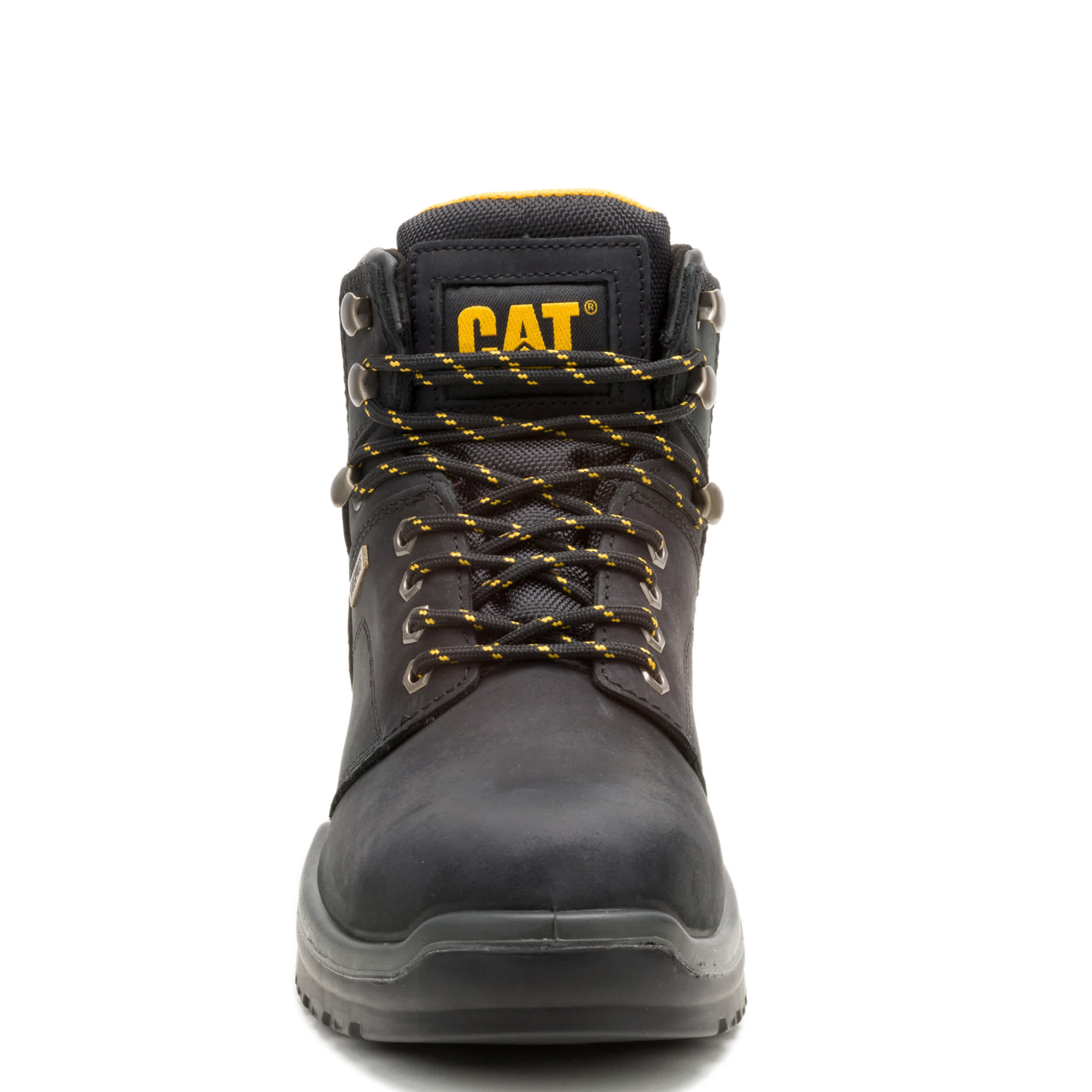 CATERPILLAR-MENS STRIVER WATERPROOF STEEL TOE WORK BOOT-BLACK & 