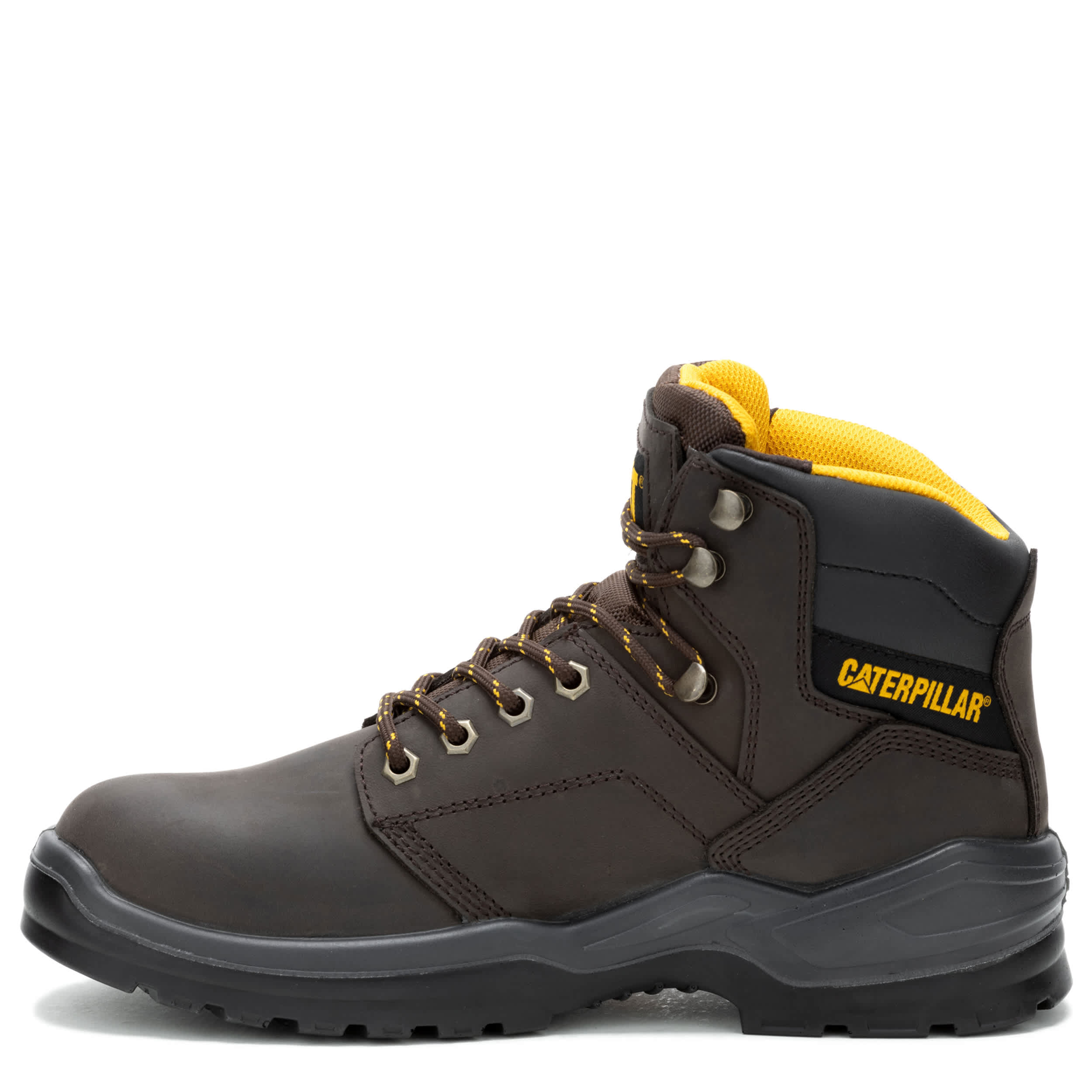 CATERPILLAR-MENS STRIVER WATERPROOF STEEL TOE WORK BOOT-BROWN & 