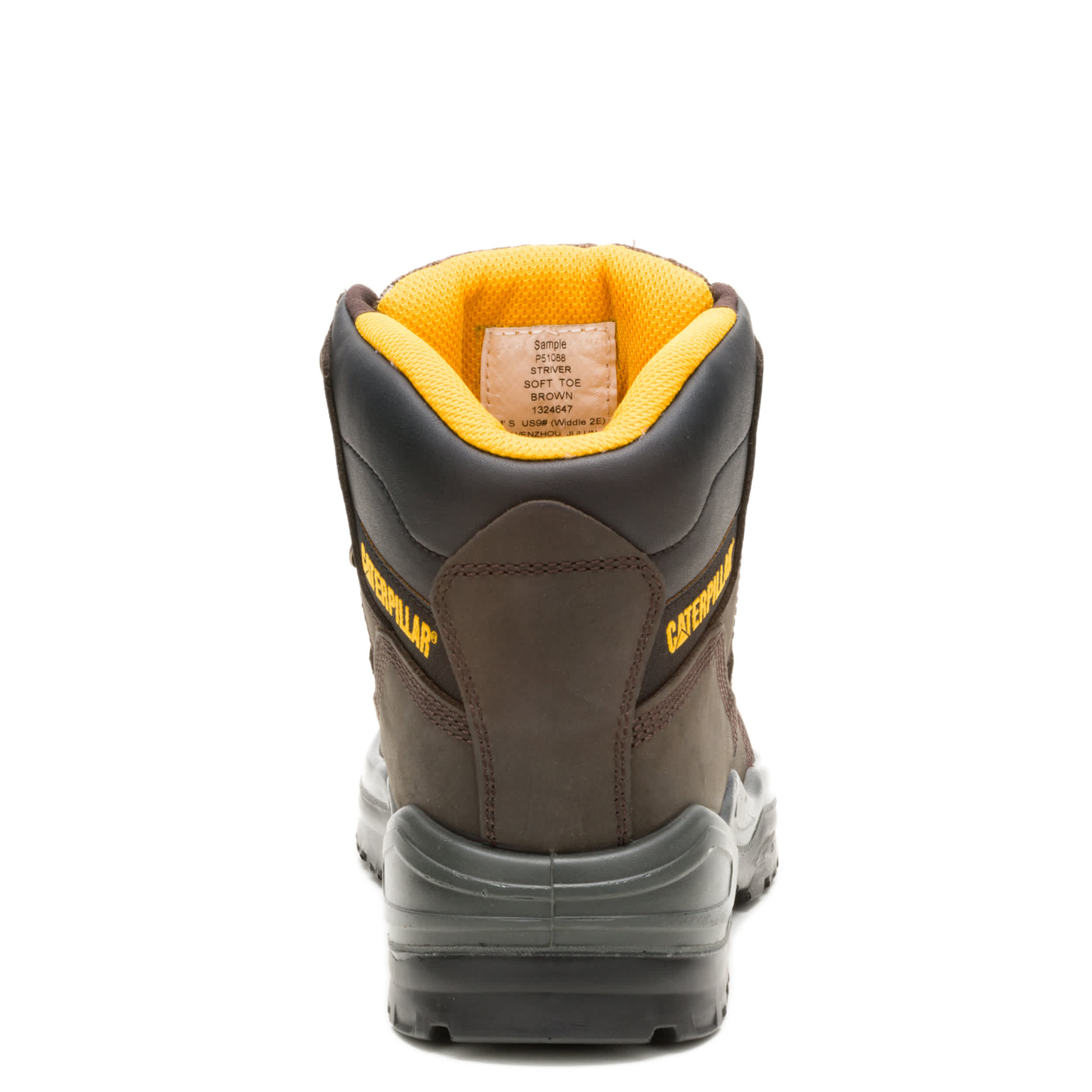 CATERPILLAR-MENS STRIVER SOFT TOE WORK BOOT-BROWN & 