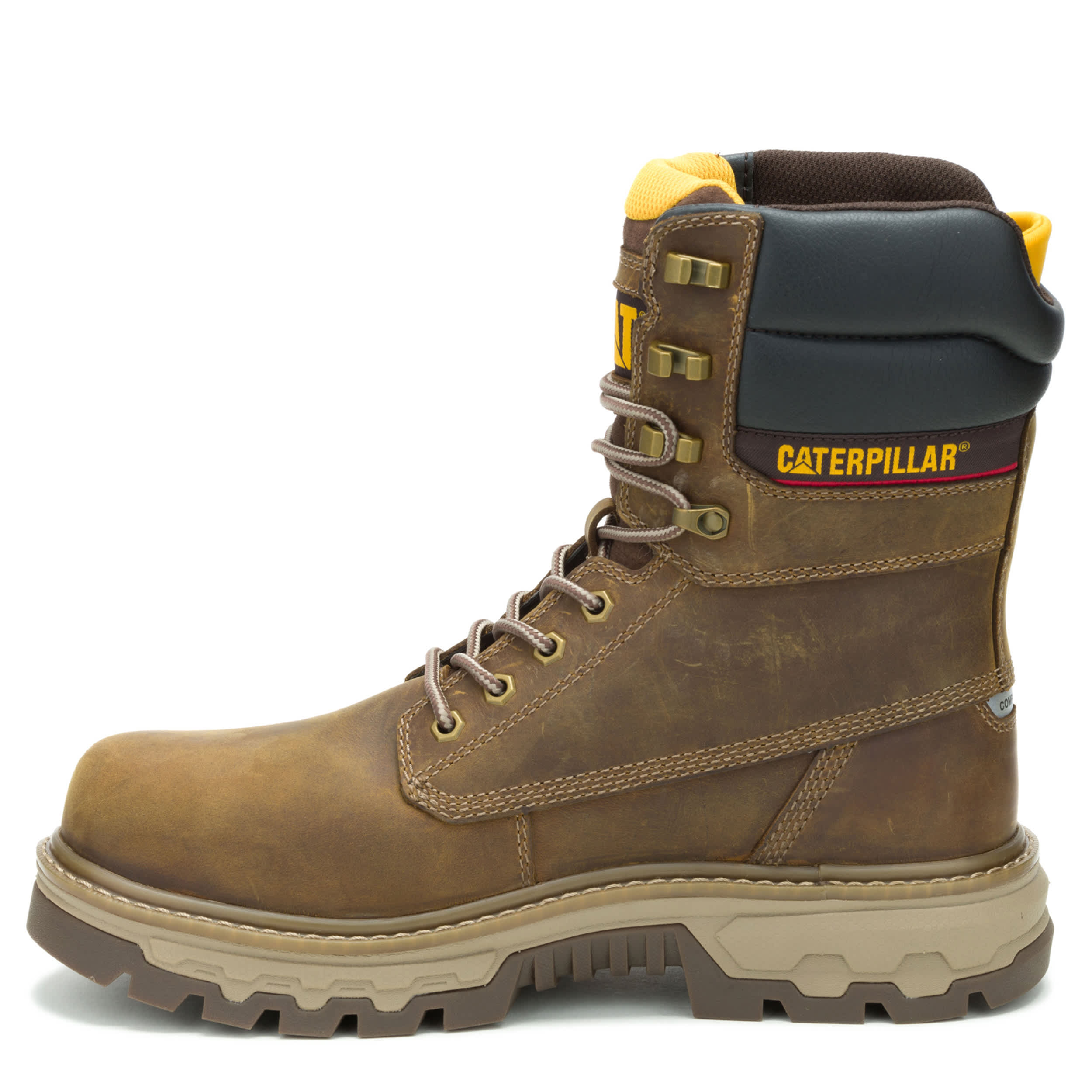 CATERPILLAR-MENS COLORADO EQUIP 8" COMPOSITE TOE WATERPROOF BOOT-KHAKI & 