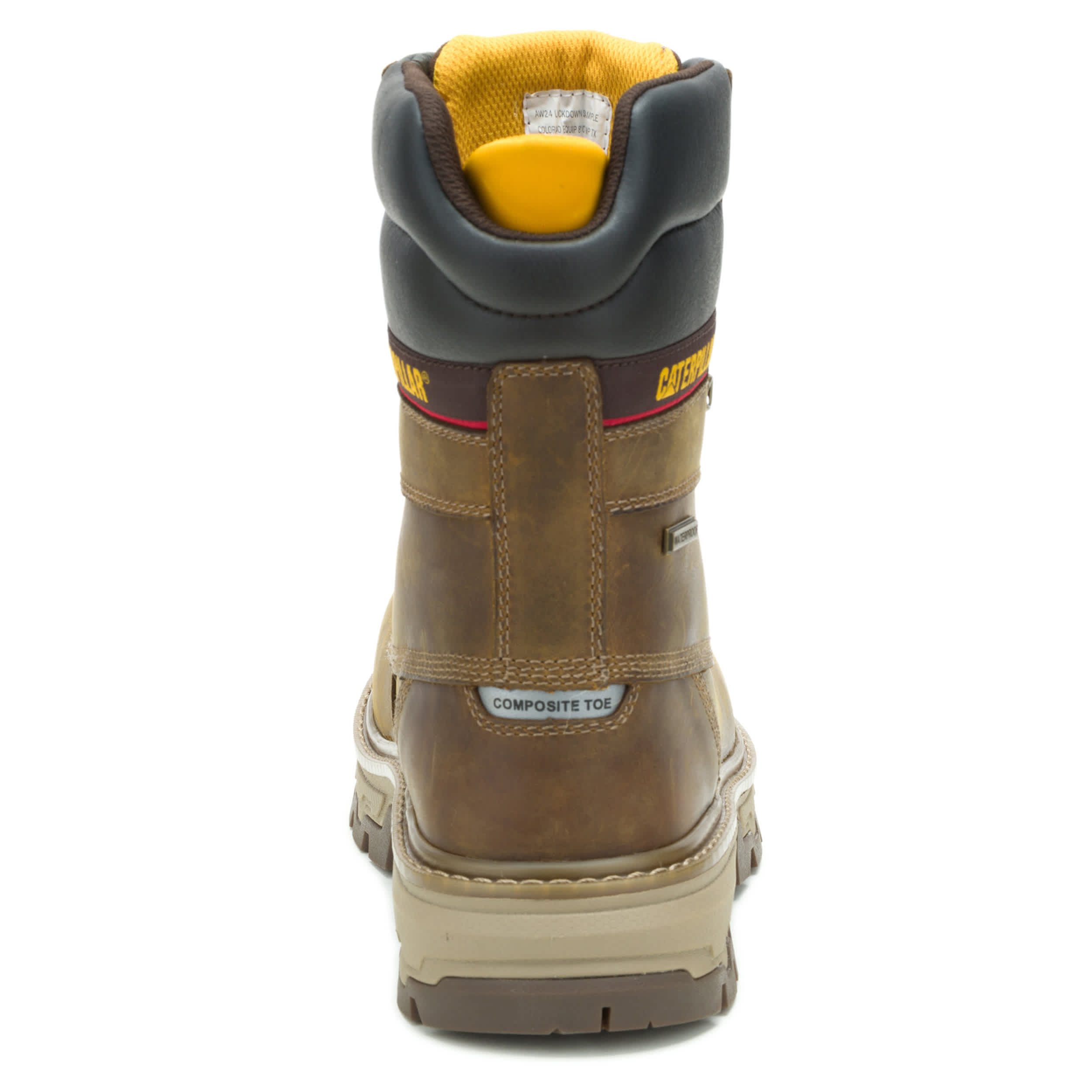 CATERPILLAR-MENS COLORADO EQUIP 8" COMPOSITE TOE WATERPROOF BOOT-KHAKI & 