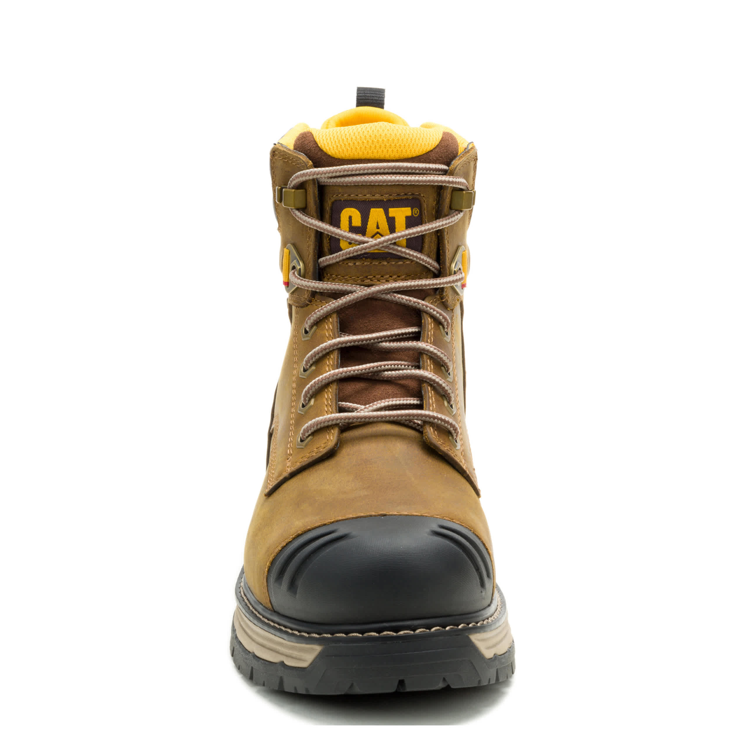 CATERPILLAR-MENS EXCAVATOR POWER SPRING SOFT TOE 6" WP WORK BOOT-KHAKI & 